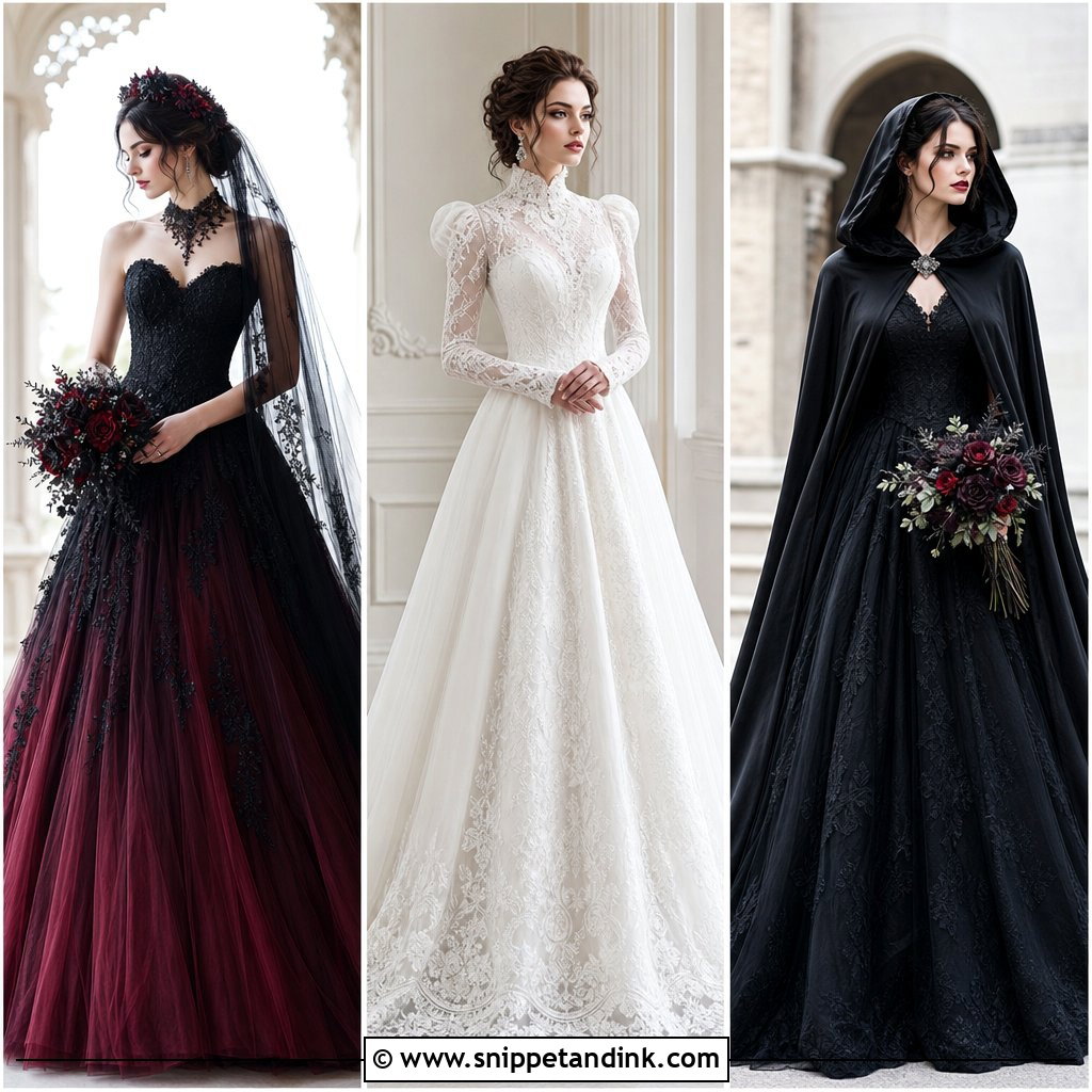 20 Dark Fairytale Wedding Dress Ideas: Moody Gothic Bridal Looks