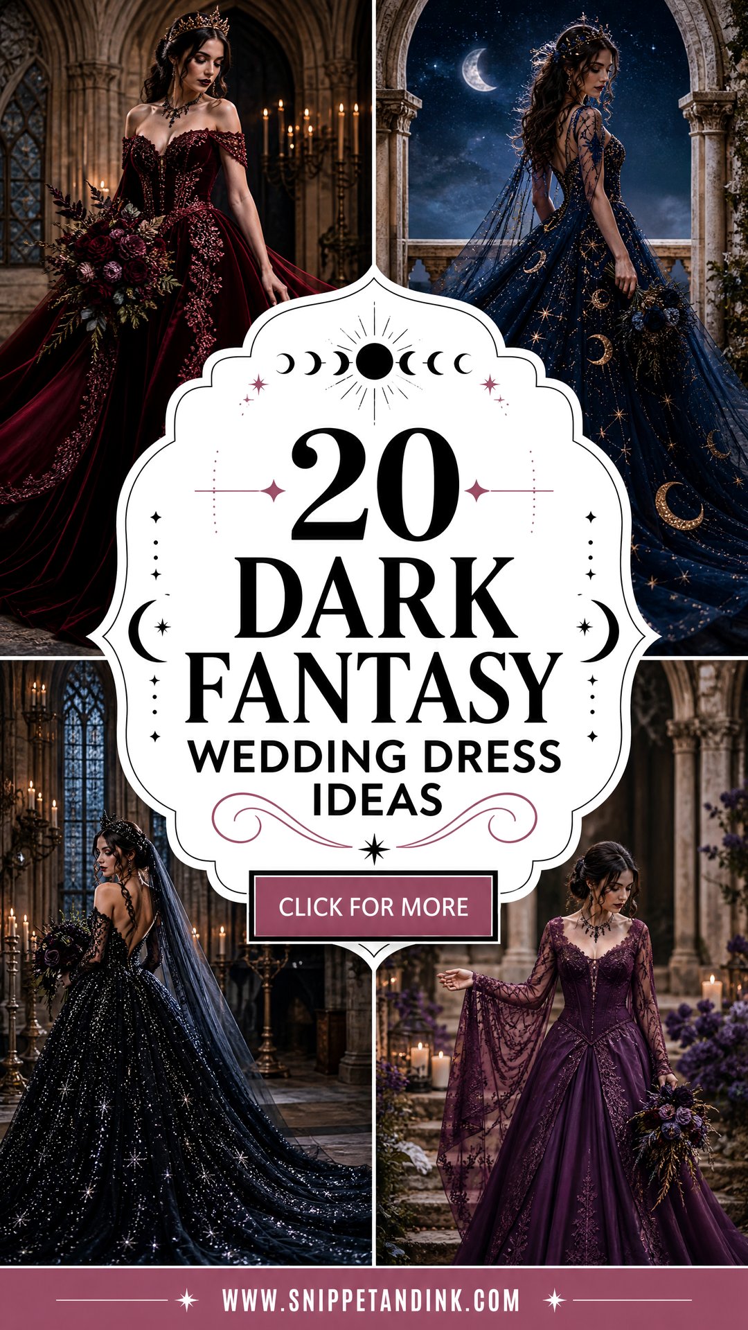20 Dark Fantasy Wedding Dress Ideas for Bold Gothic Brides - 20 Dark Fantasy Wedding Dress Ideas for Bold Gothic Brides