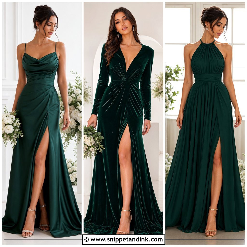20 Dark Green Wedding Dress Outfit Ideas: Bold Bridal Style