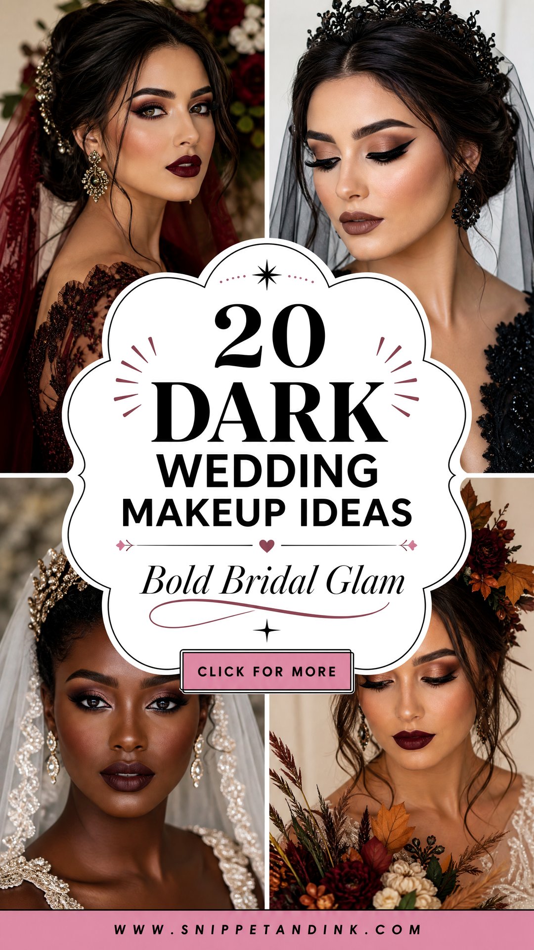 20 Dark Wedding Makeup Brides Will Love for Bold Glam Looks - 20 Dark Wedding Makeup Brides Will Love for Bold Glam Looks