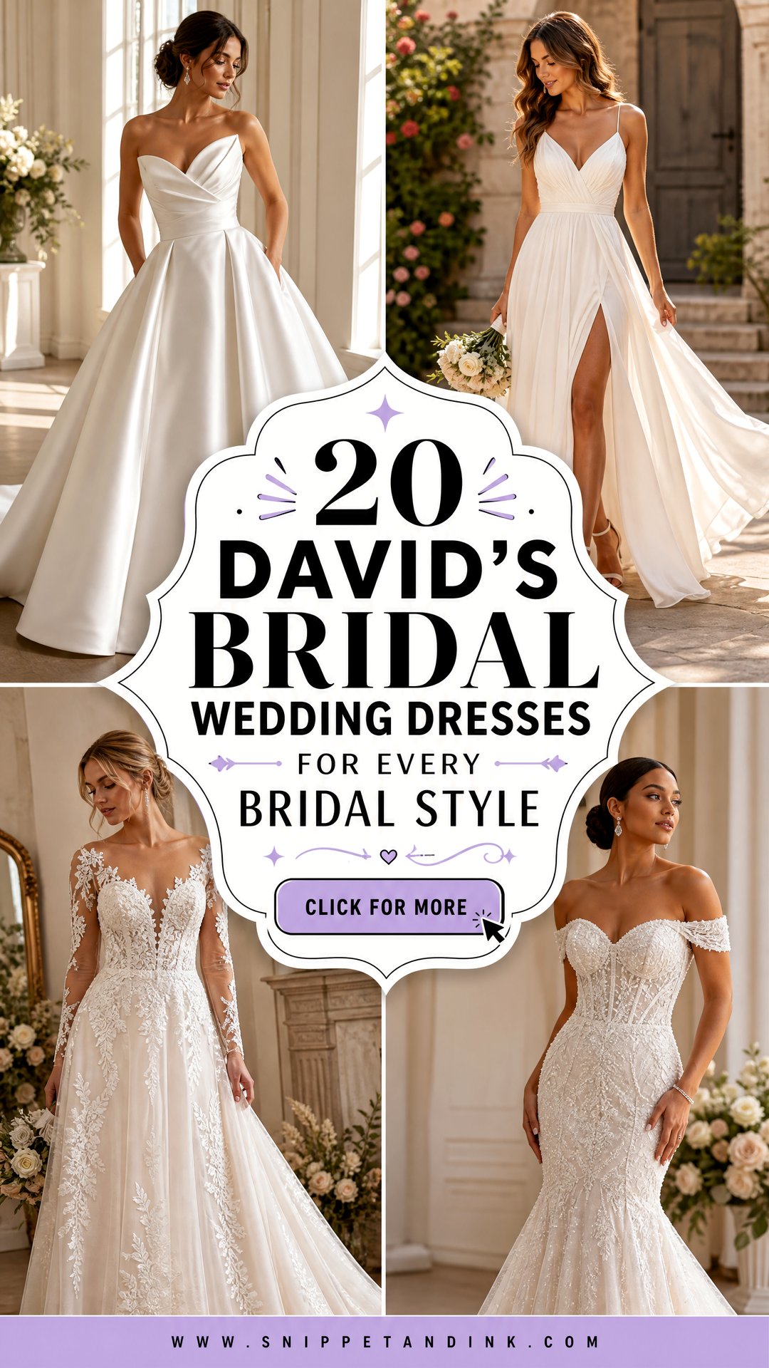 20 Davids Bridal Wedding Dresses for Every Bridal Style - 20 David’s Bridal Wedding Dresses for Every Bridal Style