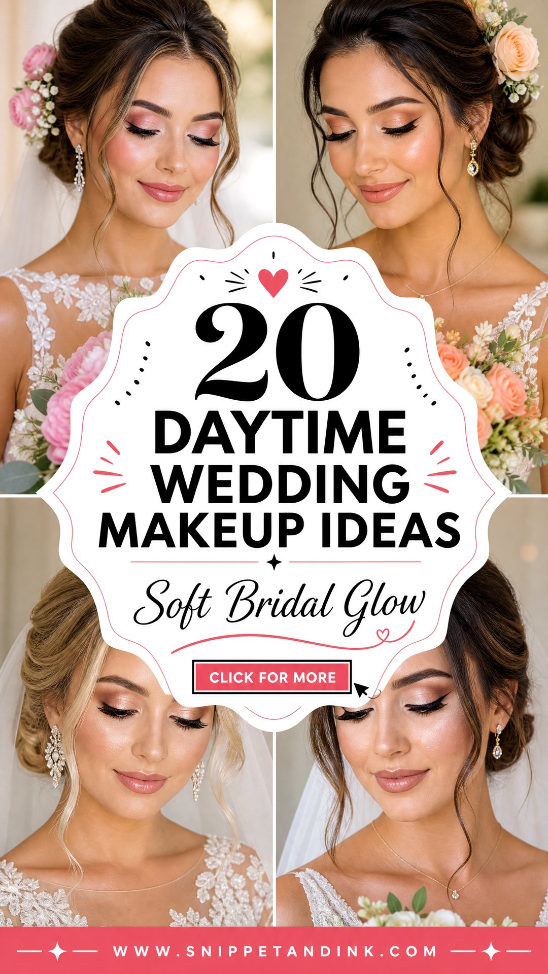20 Daytime Wedding Makeup Ideas for a Soft Bridal Glow - 20 Daytime Wedding Makeup Ideas for a Soft Bridal Glow