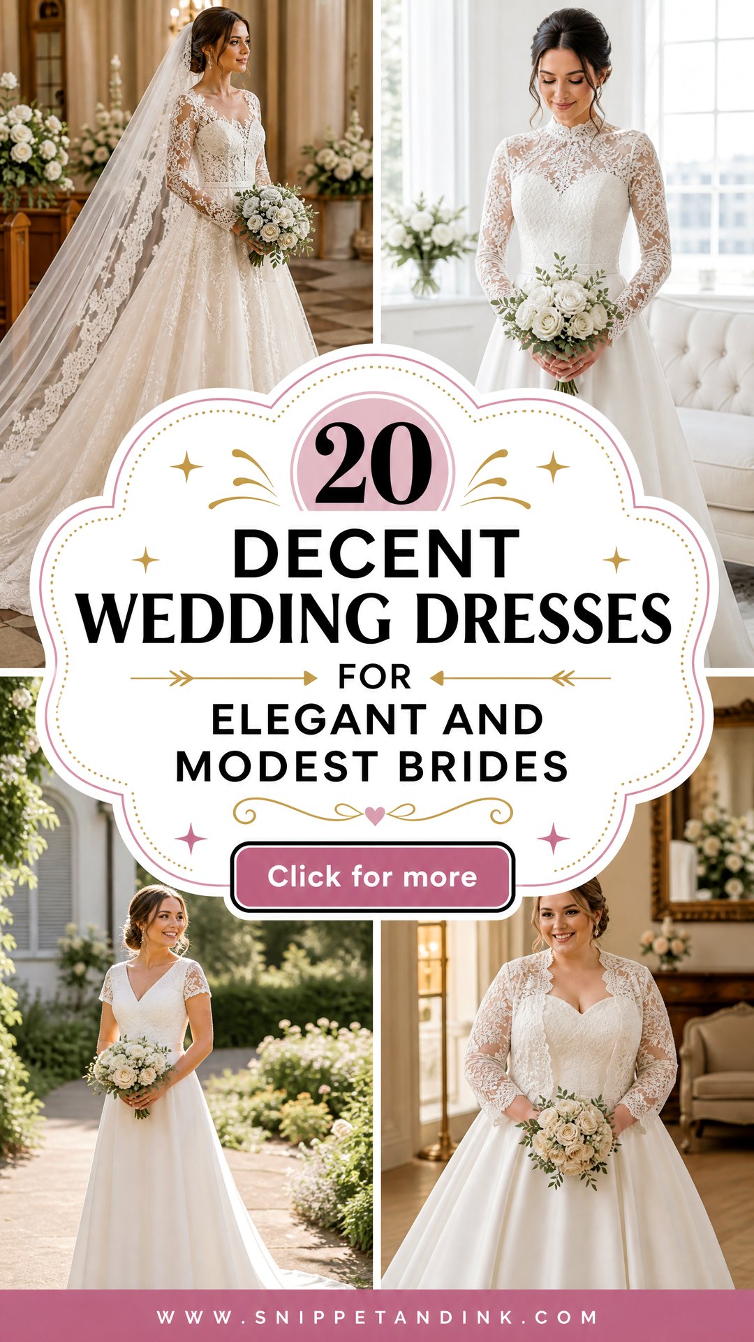 20 Decent Wedding Dresses for Elegant and Modest Brides - 20 Decent Wedding Dresses for Elegant and Modest Brides
