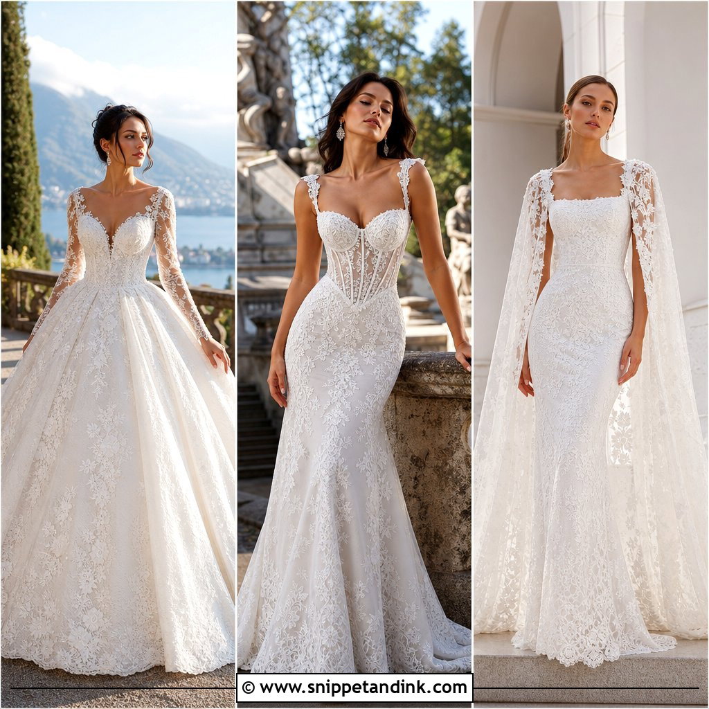20 Dentelle Wedding Dress Ideas for Romantic Lace Lovers