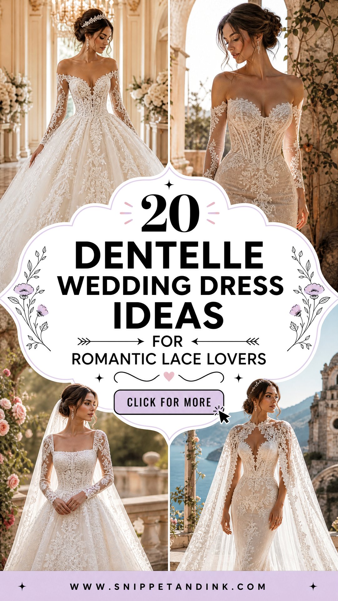20 Dentelle Wedding Dress Ideas for Romantic Lace Lovers - 20 Dentelle Wedding Dress Ideas for Romantic Lace Lovers