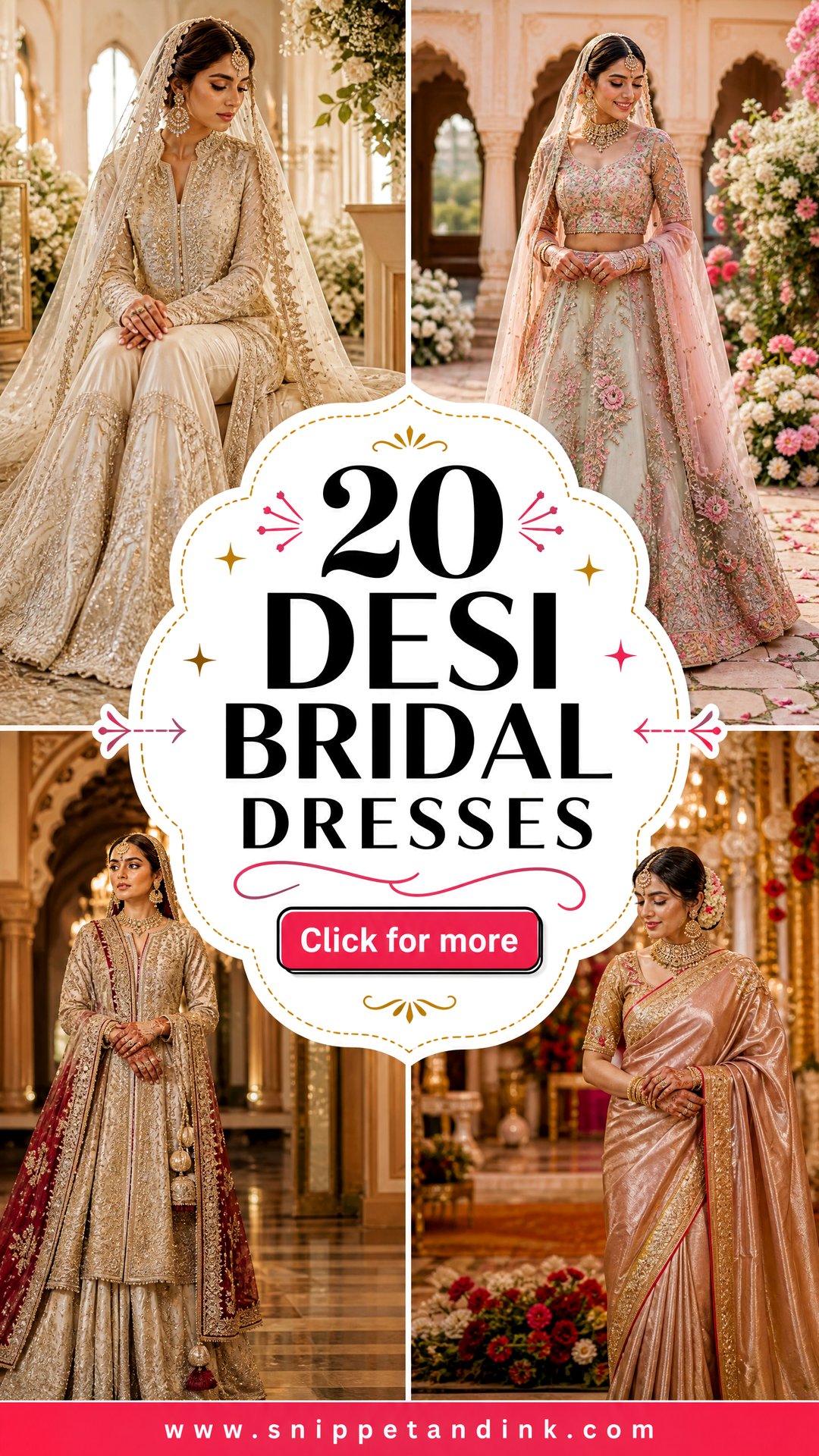 20 Desi Bridal Dresses for a Stunning Traditional Wedding - 20 Desi Bridal Dresses for a Stunning Traditional Wedding