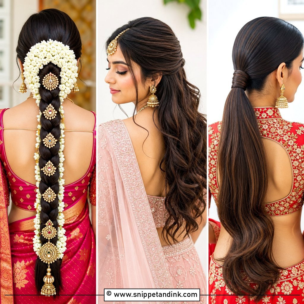 20 Desi Bridal Hair Ideas for Stunning Wedding Looks
