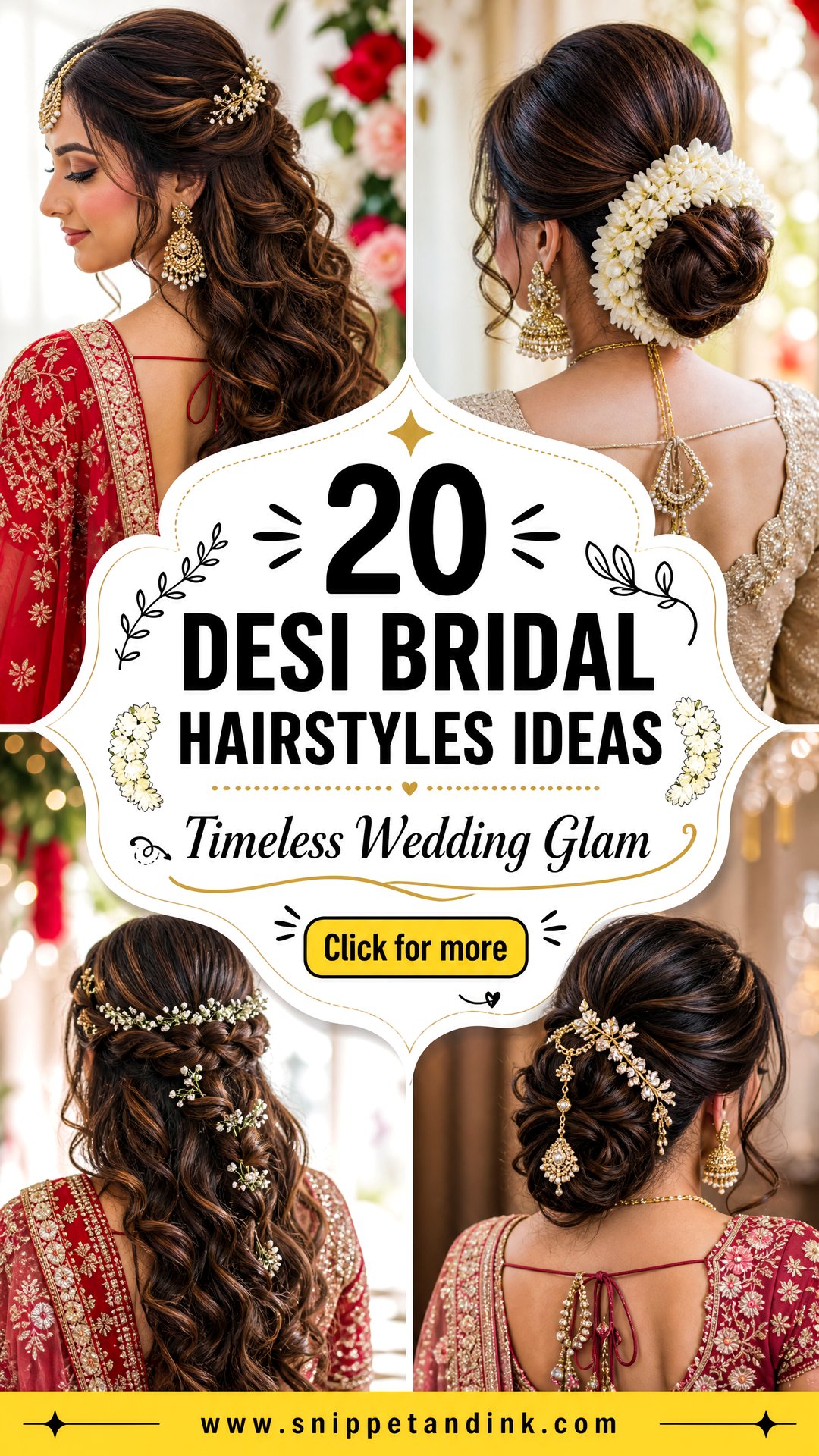 20 Desi Bridal Hairstyles for Timeless Wedding Glam Looks - 20 Desi Bridal Hairstyles for Timeless Wedding Glam Looks