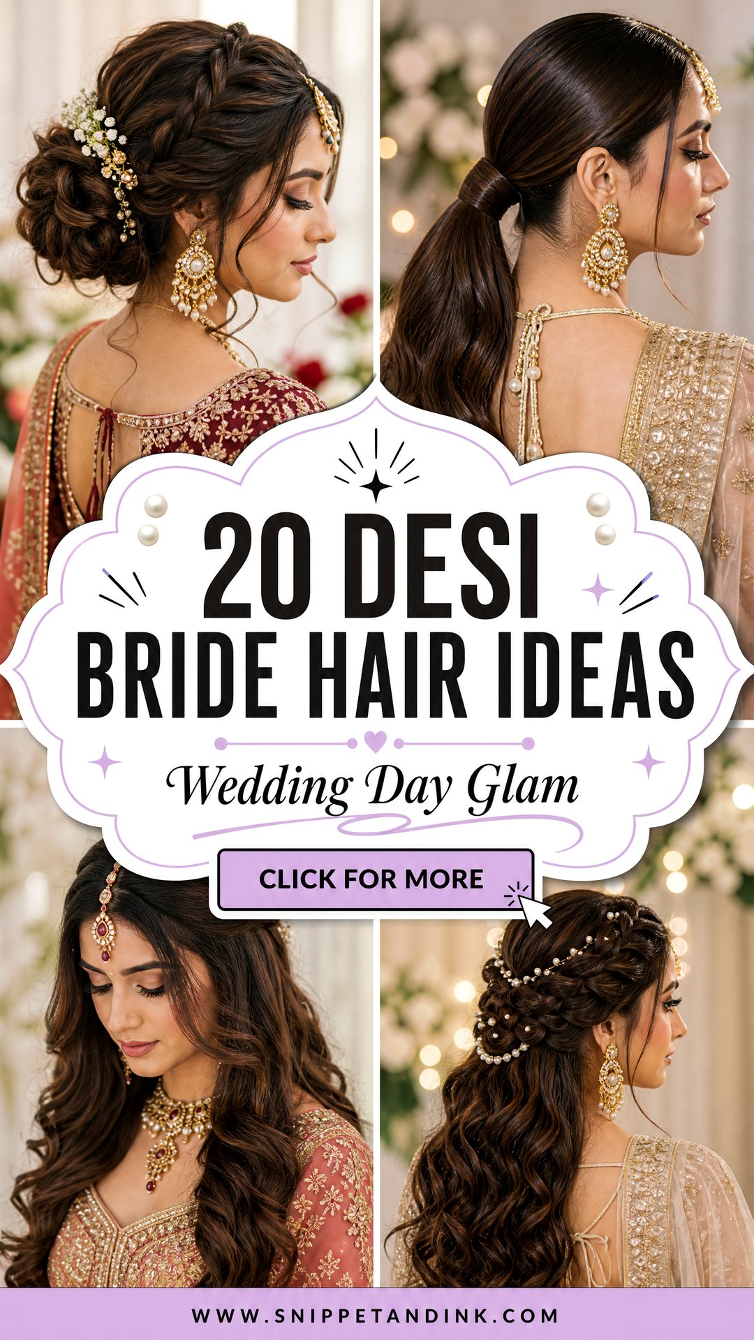 20 Desi Bride Hair Ideas for Elegant Wedding Day Glam - 20 Desi Bride Hair Ideas for Elegant Wedding Day Glam