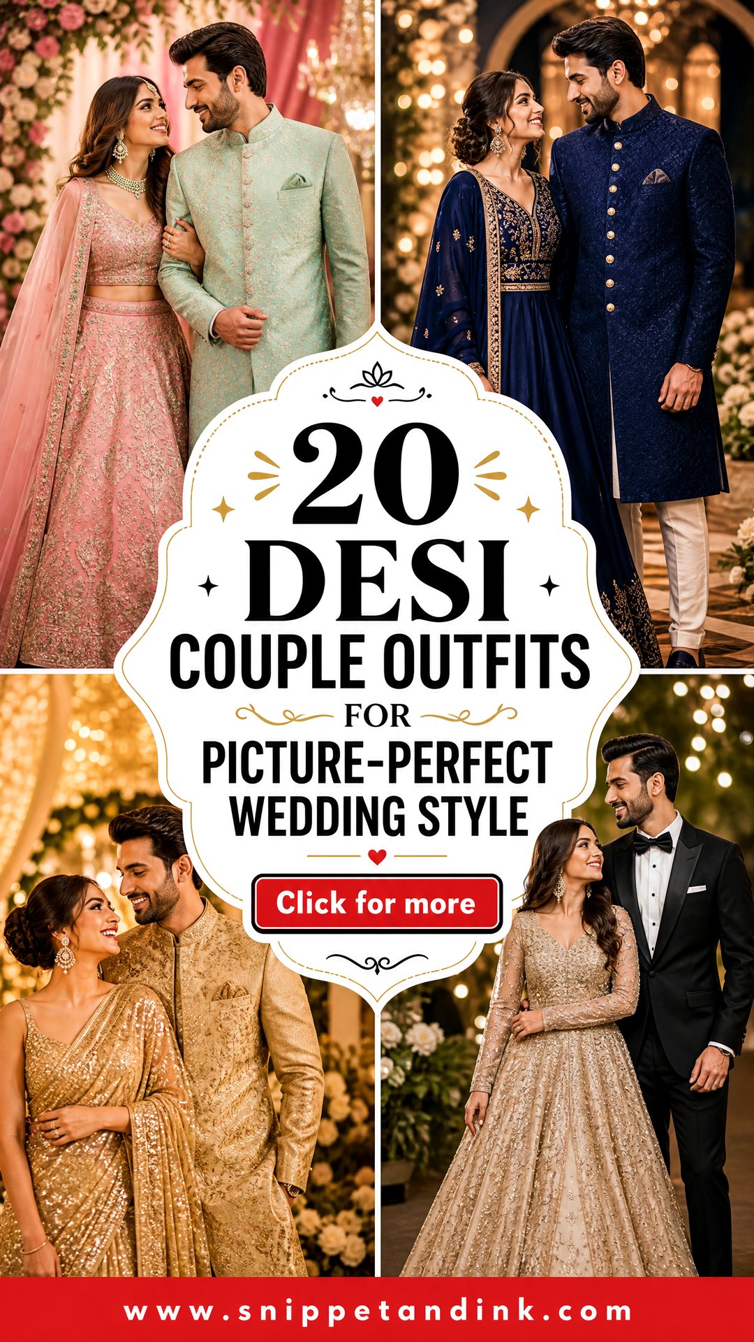 20 Desi Couple Outfits for Picture-Perfect Wedding Style - 20 Desi Couple Outfits for Picture-Perfect Wedding Style