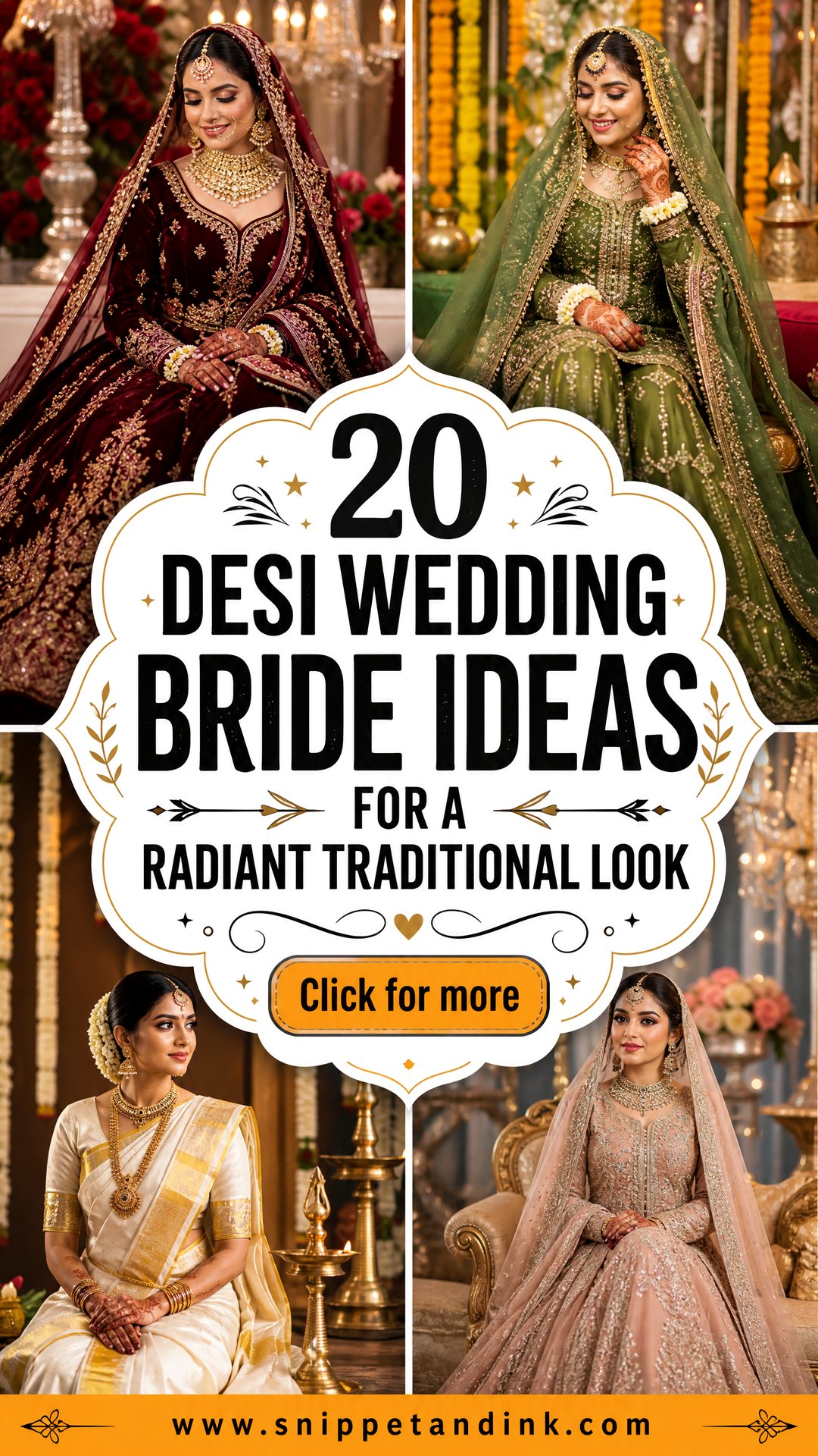 20 Desi Wedding Bride Ideas for a Radiant Traditional Look - 20 Desi Wedding Bride Ideas for a Radiant Traditional Look