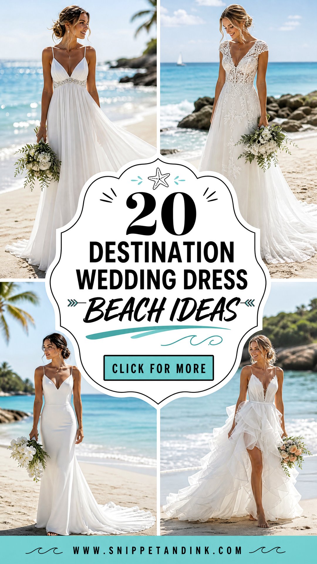 20 Destination Wedding Dress Beach Ideas for Breezy Brides - 20 Destination Wedding Dress Beach Ideas for Breezy Brides
