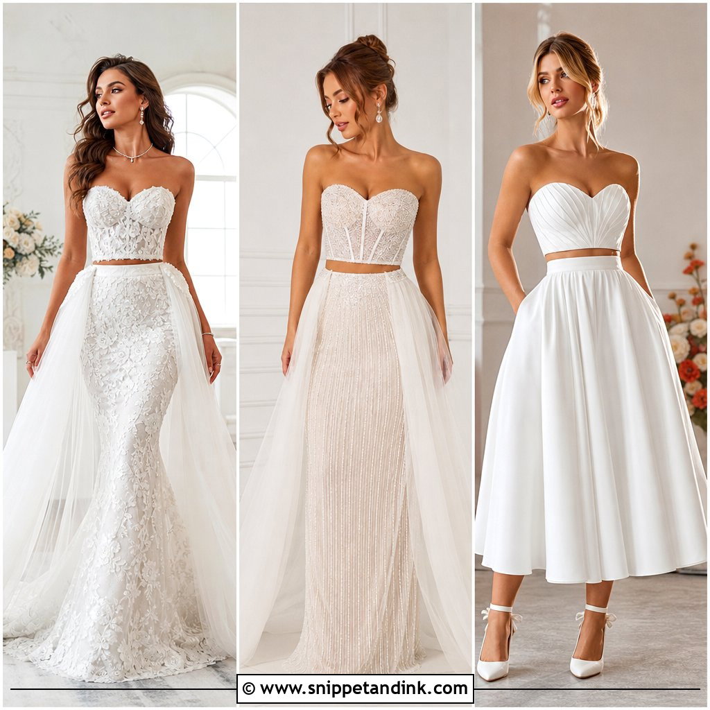20 Detachable 2 Piece Wedding Dress Ideas for Versatile Brides