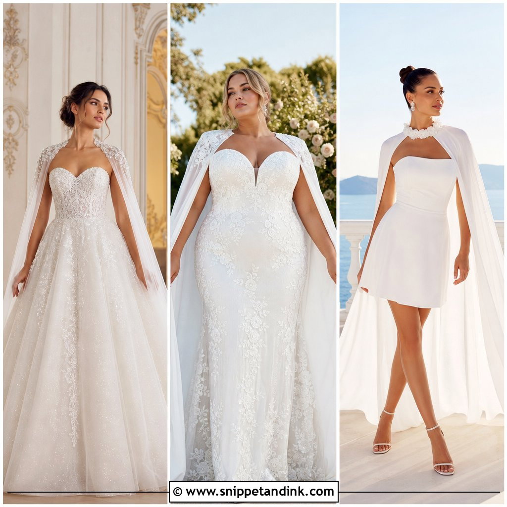 20 Detachable Cape Wedding Dress Ideas for a Striking Reveal