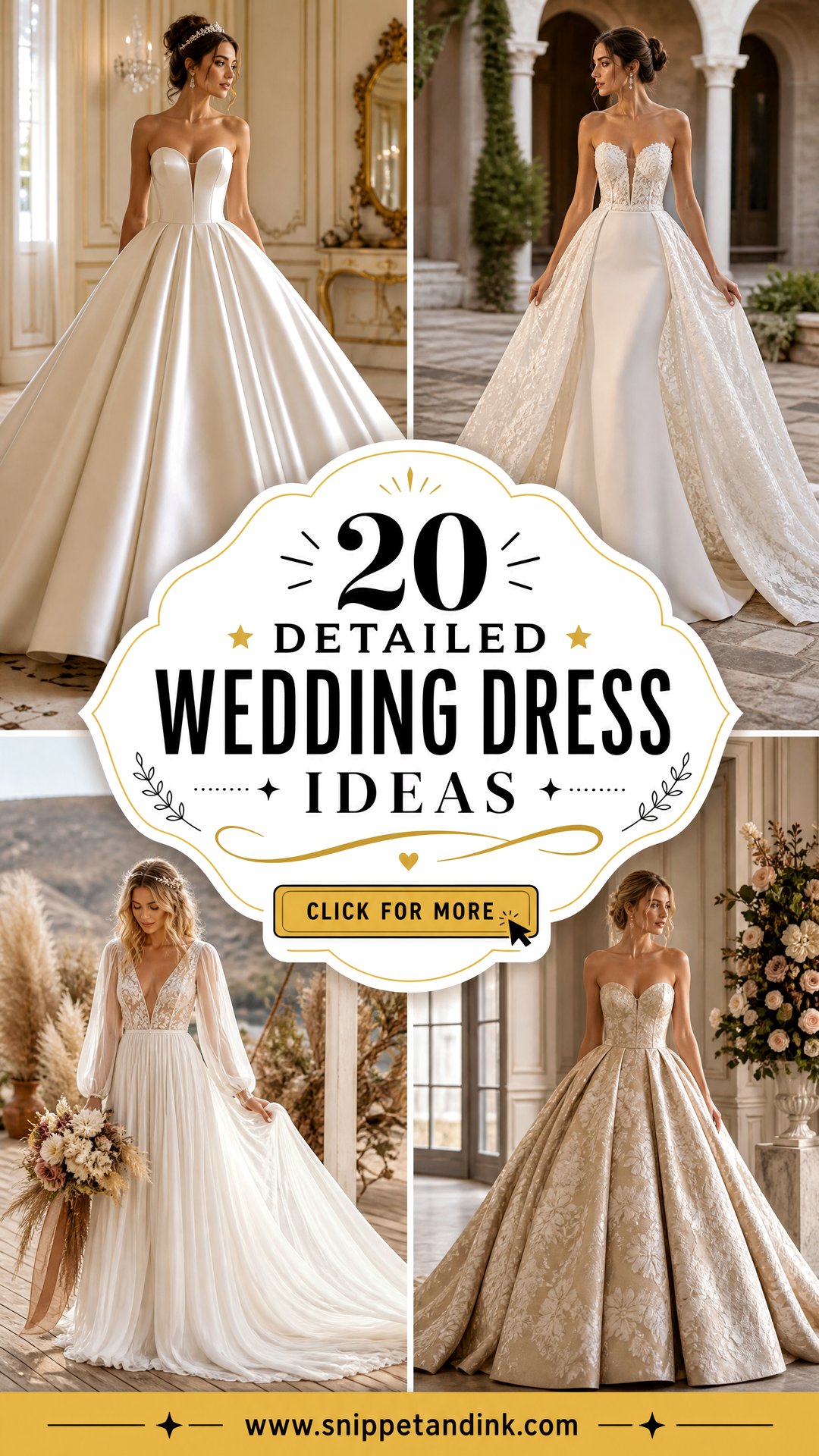 20 Detailed Wedding Dress Ideas With Exquisite Bridal Style - 20 Detailed Wedding Dress Ideas With Exquisite Bridal Style