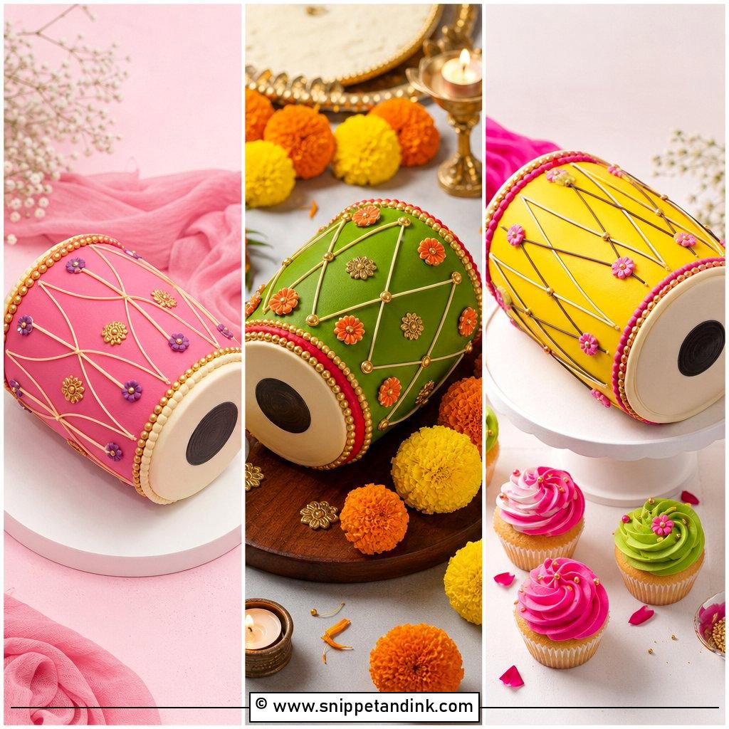 20 Dholki Cake Ideas for Joyful Mehndi Celebrations Today