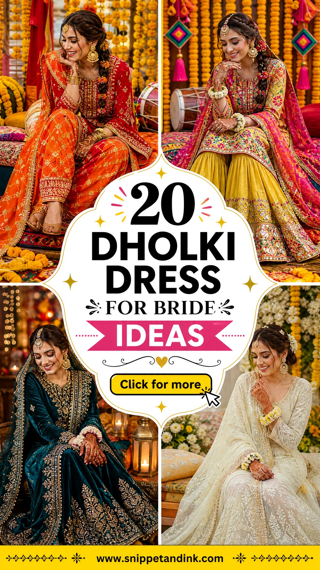 20 Dholki Dress for Bride Ideas for a Joyful Bridal Celebration - 20 Dholki Dress for Bride Ideas for a Joyful Bridal Celebration