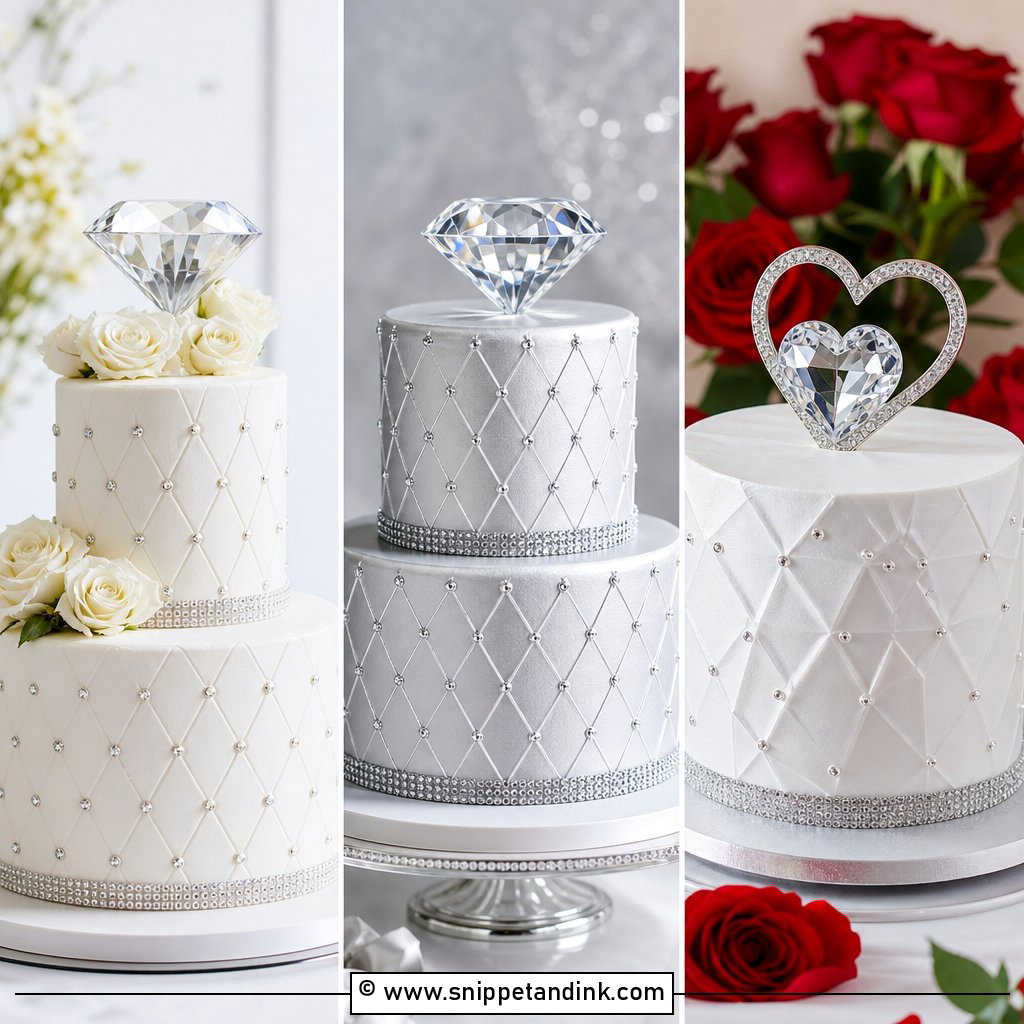 20 Diamond Wedding Anniversary Cake Ideas to Wow Guests