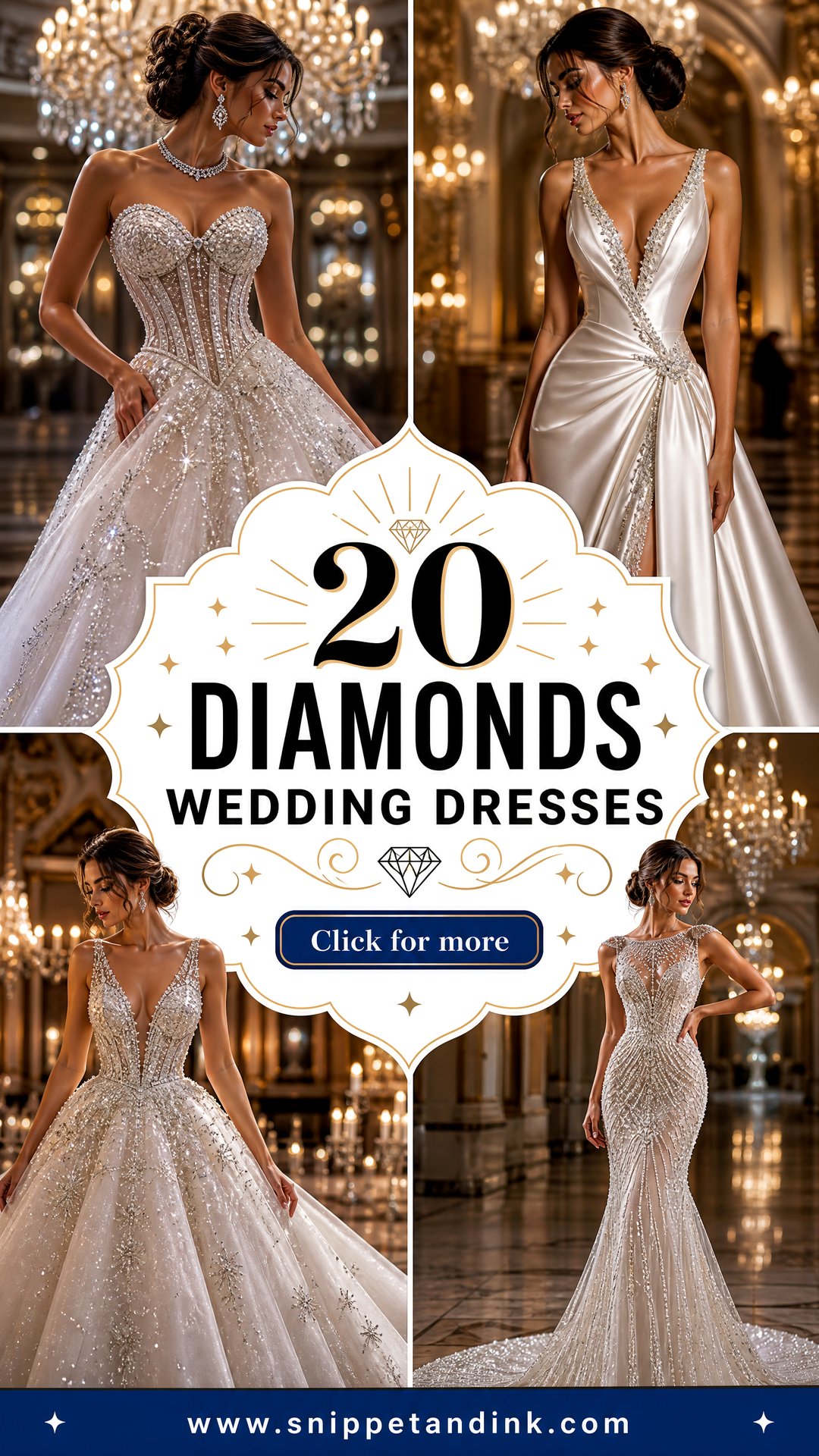 20 Diamonds Wedding Dresses That Deliver Dazzling Bridal Glamour - 20 Diamonds Wedding Dresses That Deliver Dazzling Bridal Glamour