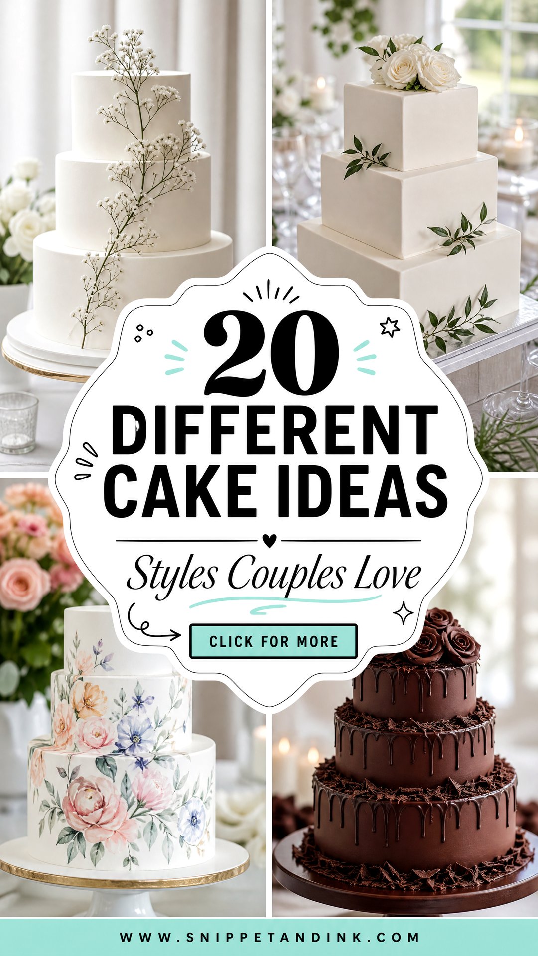 20 Different Cake Ideas for Wedding Styles Couples Love - 20 Different Cake Ideas for Wedding Styles Couples Love