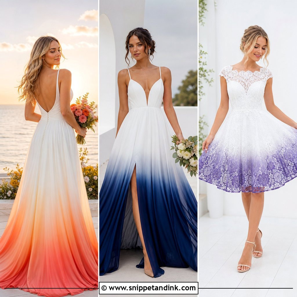 20 Dip Dye Wedding Dress Ideas for Color-Loving Modern Brides