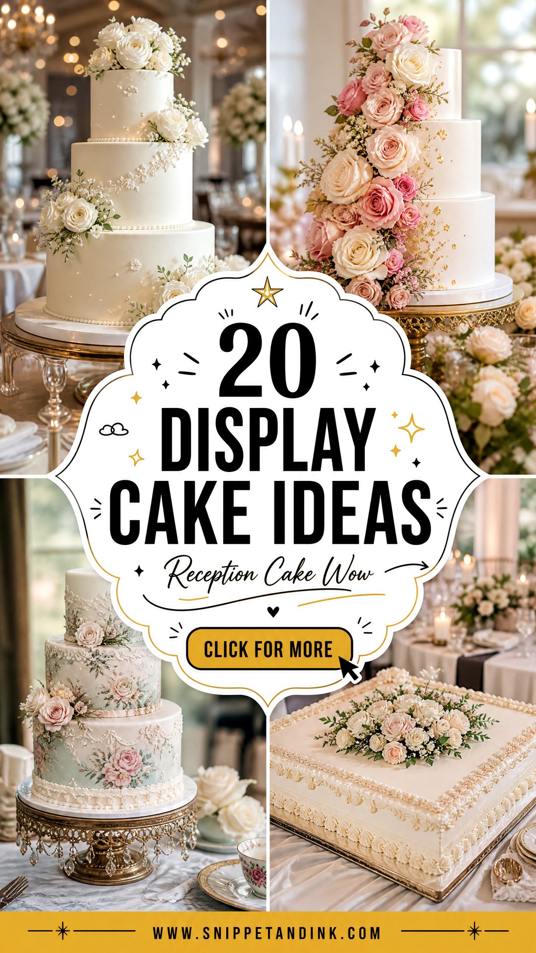 20 Display Cake Ideas for Wedding Receptions That Dazzle - 20 Display Cake Ideas for Wedding Receptions That Dazzle