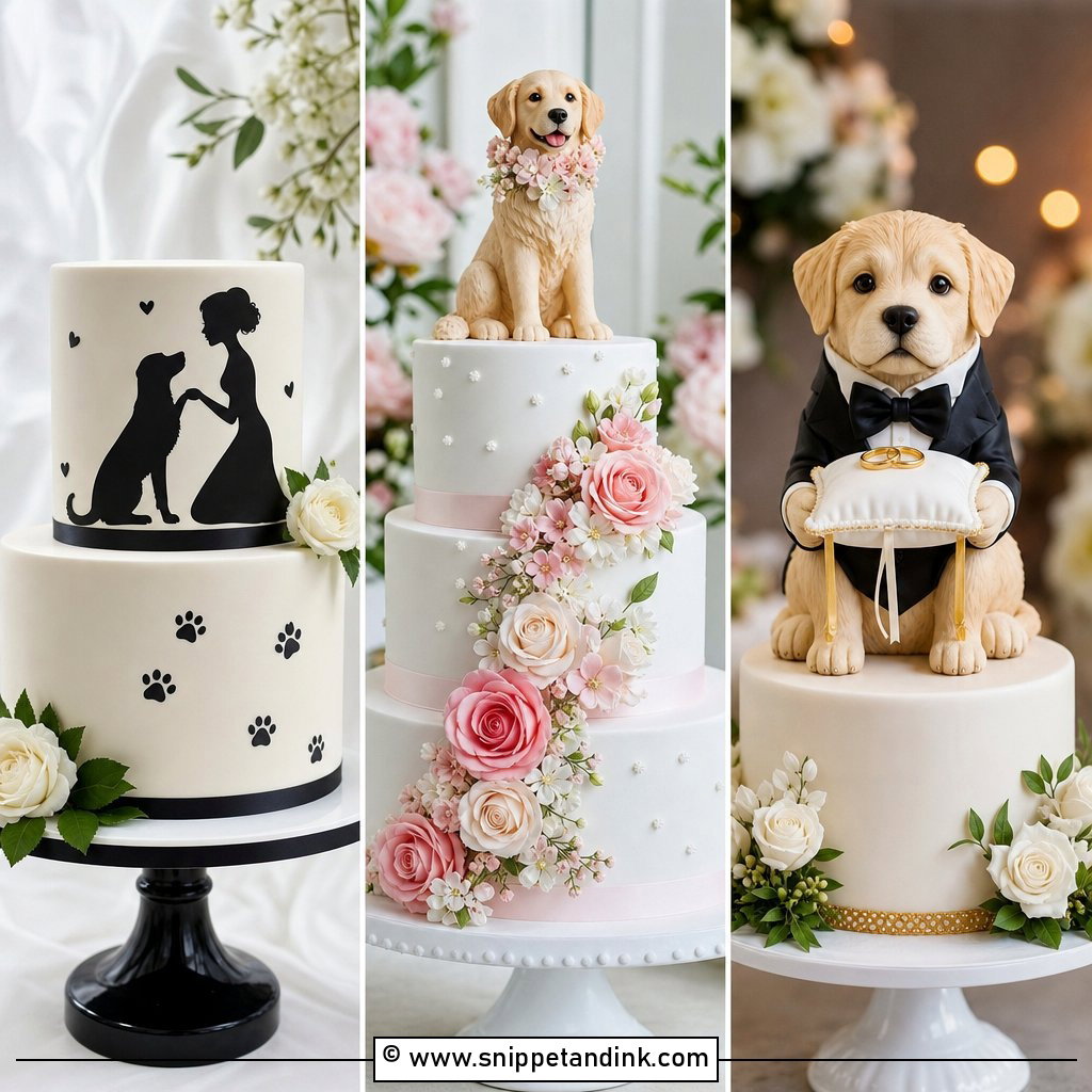 20 Dog Wedding Cake Decoration Ideas for Pet-Loving Couples