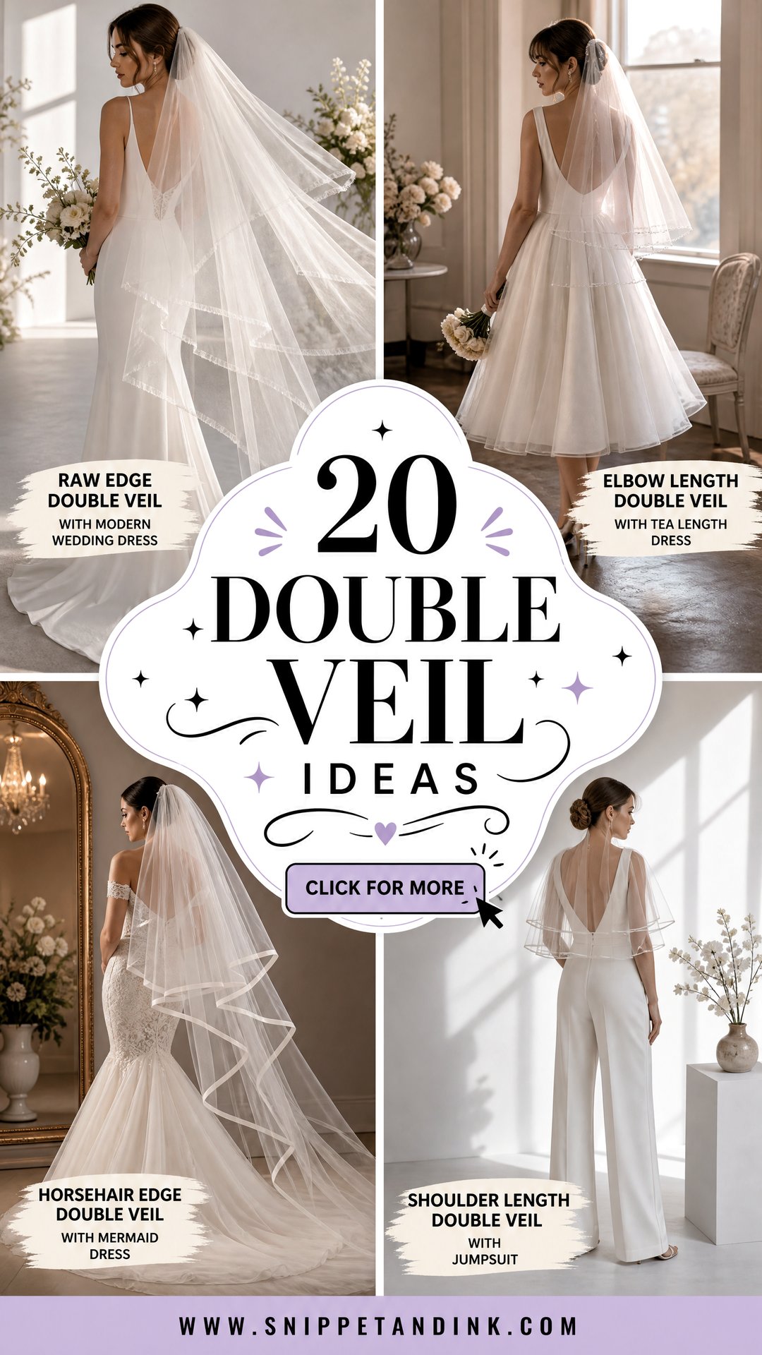 20 Double Veil Ideas for a Romantic Layered Bridal Look - 20 Double Veil Ideas for a Romantic Layered Bridal Look