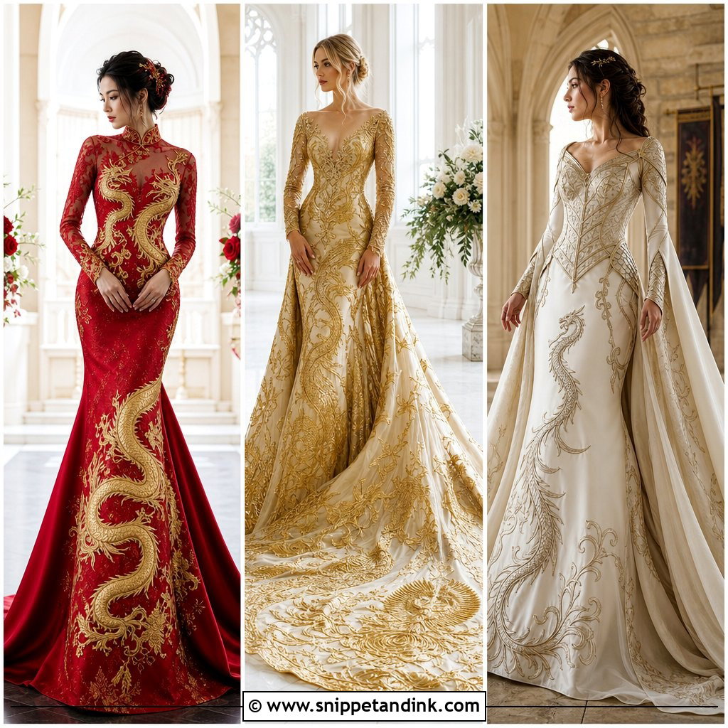 20 Dragon Wedding Dress Ideas for a Bold Fantasy Bridal Look