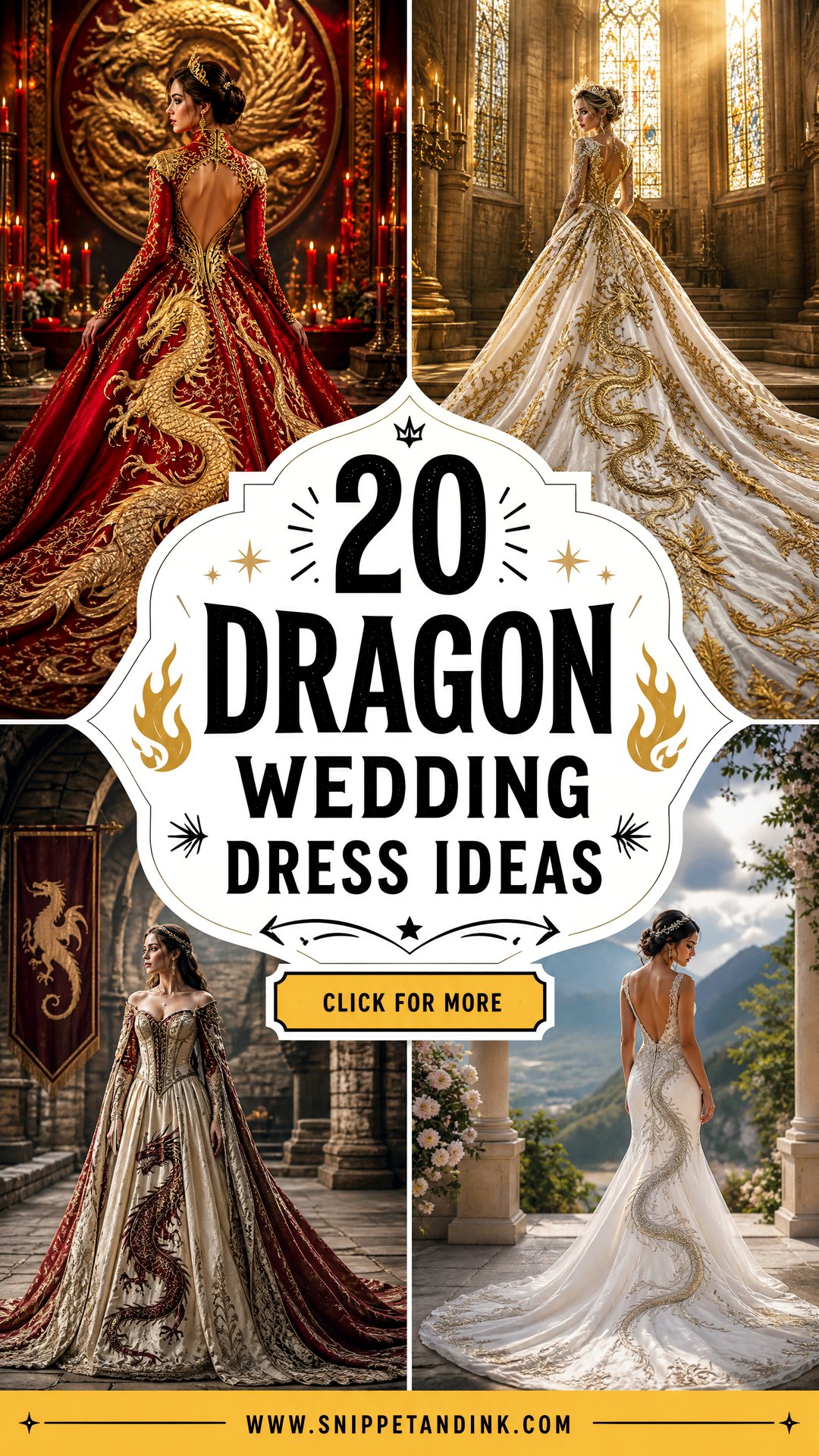 20 Dragon Wedding Dress Ideas for a Bold Fantasy Bridal Look - 20 Dragon Wedding Dress Ideas for a Bold Fantasy Bridal Look
