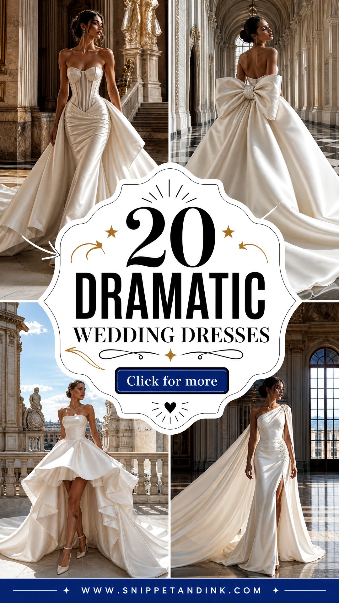 20 Dramatic Wedding Dresses for Showstopping Bridal Style - 20 Dramatic Wedding Dresses for Showstopping Bridal Style