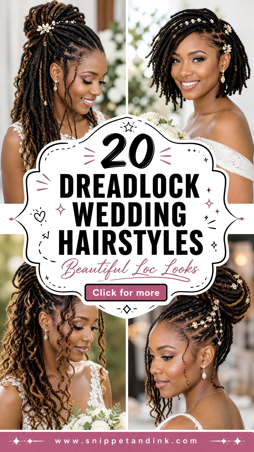 20 Dreadlock Wedding Hairstyles Black Women Wear Beautifully - 20 Dreadlock Wedding Hairstyles Black Women Wear Beautifully