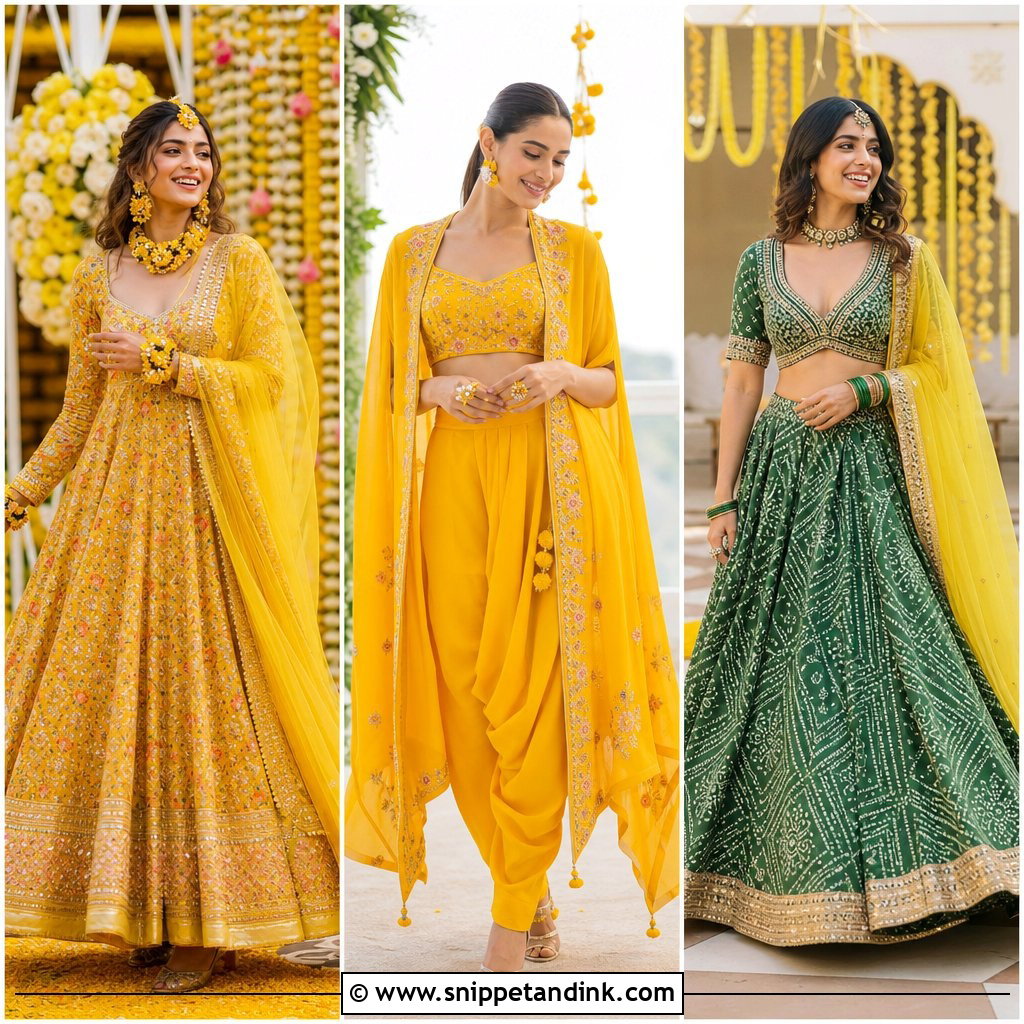 20 Dress for Haldi Function for Bride Ideas Full of Color