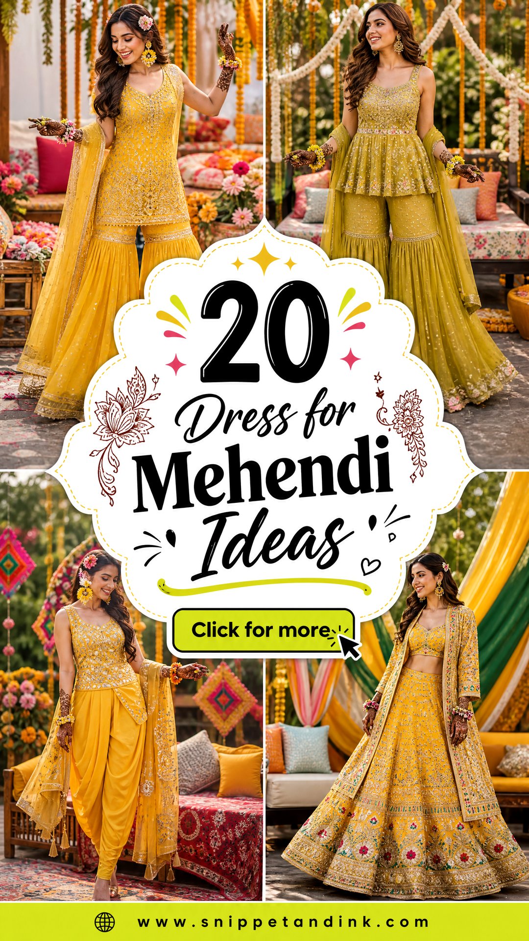 20 Dress for Mehendi Ideas for a Joyful Bridal Celebration - 20 Dress for Mehendi Ideas for a Joyful Bridal Celebration