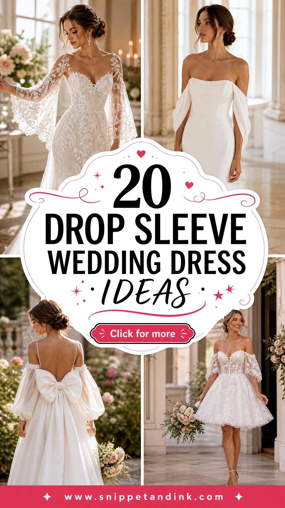 20 Drop Sleeve Wedding Dress Ideas Romantic Bridal Looks - 20 Drop Sleeve Wedding Dress Ideas: Romantic Bridal Looks