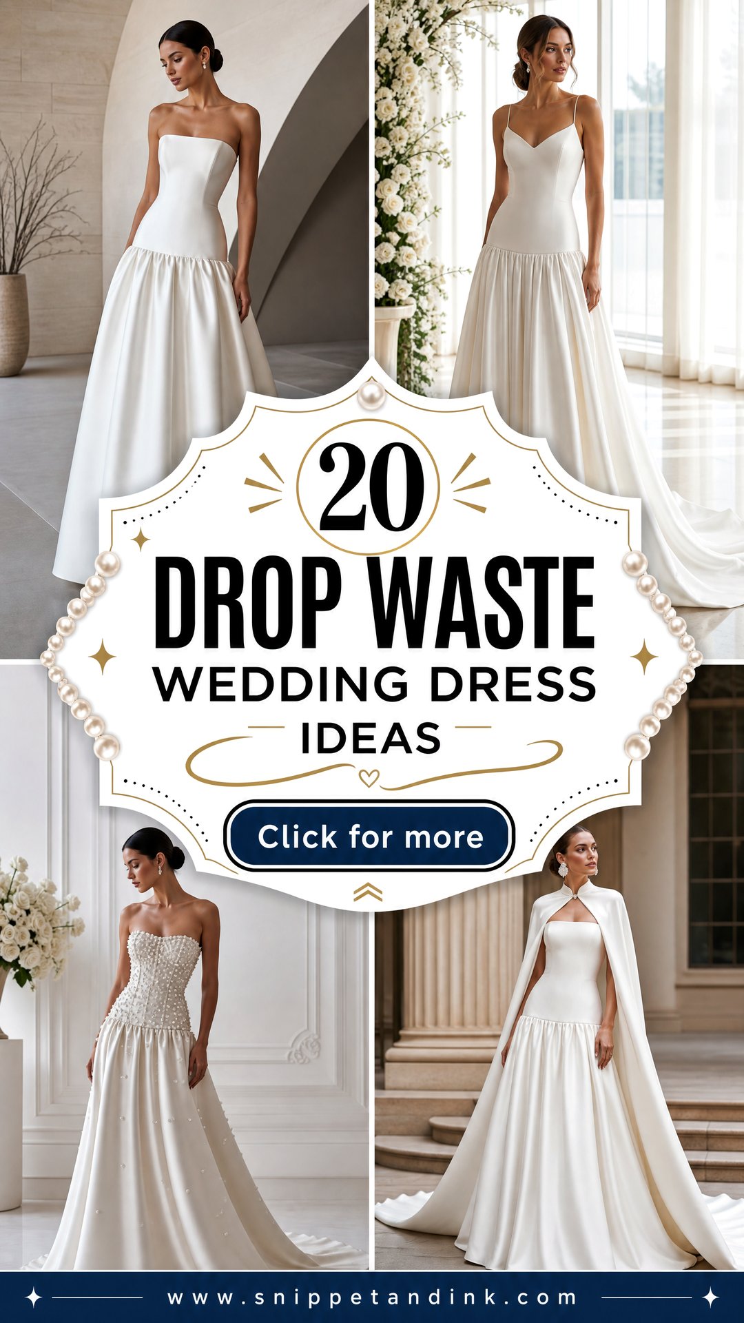 20 Drop Waste Wedding Dress Ideas for a Figure-Flattering Look - 20 Drop Waste Wedding Dress Ideas for a Figure-Flattering Look