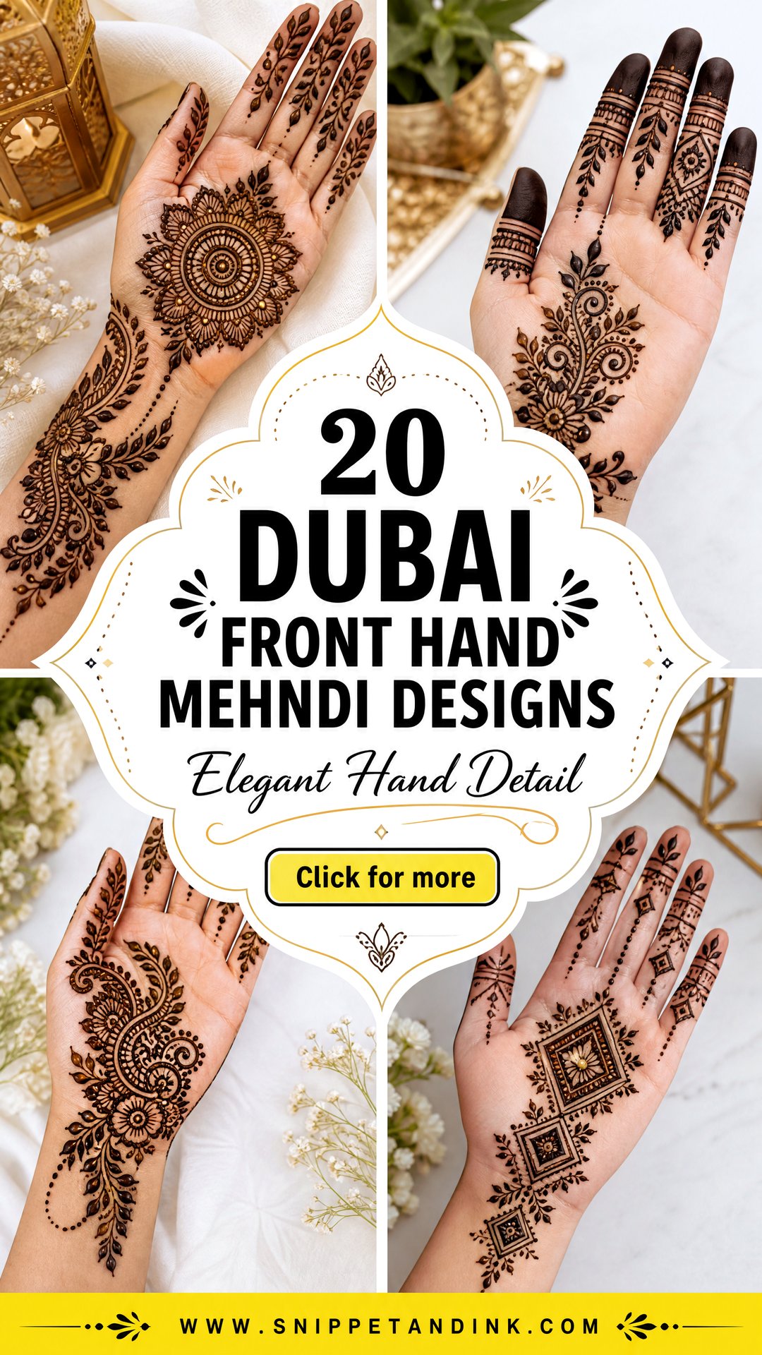 20 Dubai Front Hand Mehndi Designs for Elegant Detail - 20 Dubai Front Hand Mehndi Designs for Elegant Detail