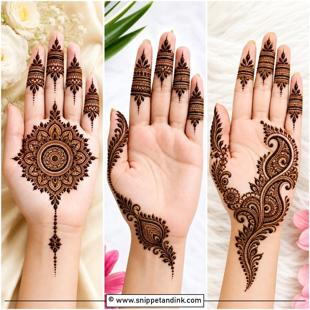 20 Dubai Front Hand Mehndi Designs for Elegant Detail