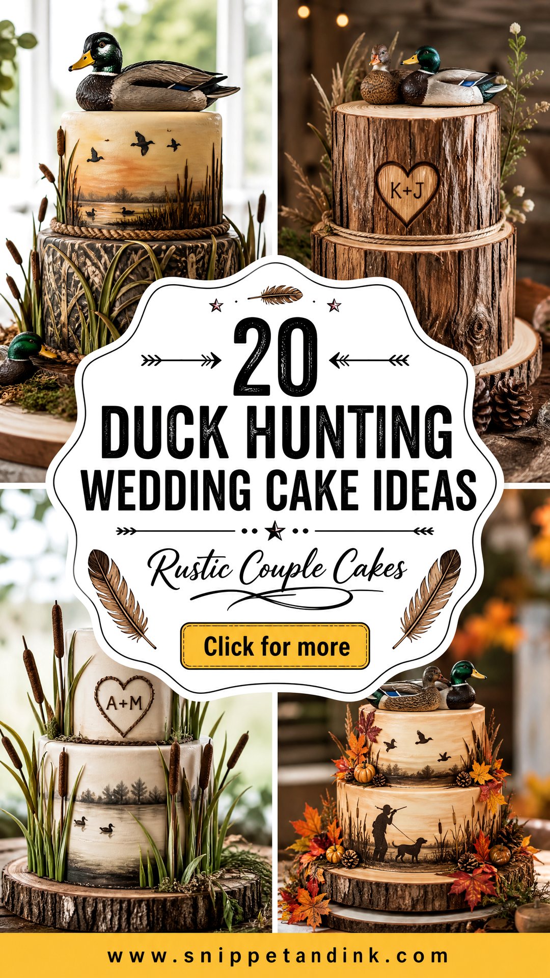 20 Duck Hunting Wedding Cake Ideas for Rustic Couples - 20 Duck Hunting Wedding Cake Ideas for Rustic Couples