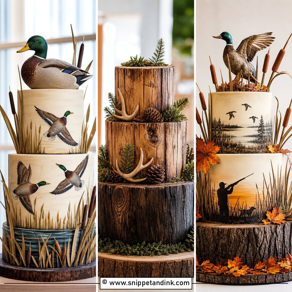 20 Duck Hunting Wedding Cake Ideas for Rustic Couples