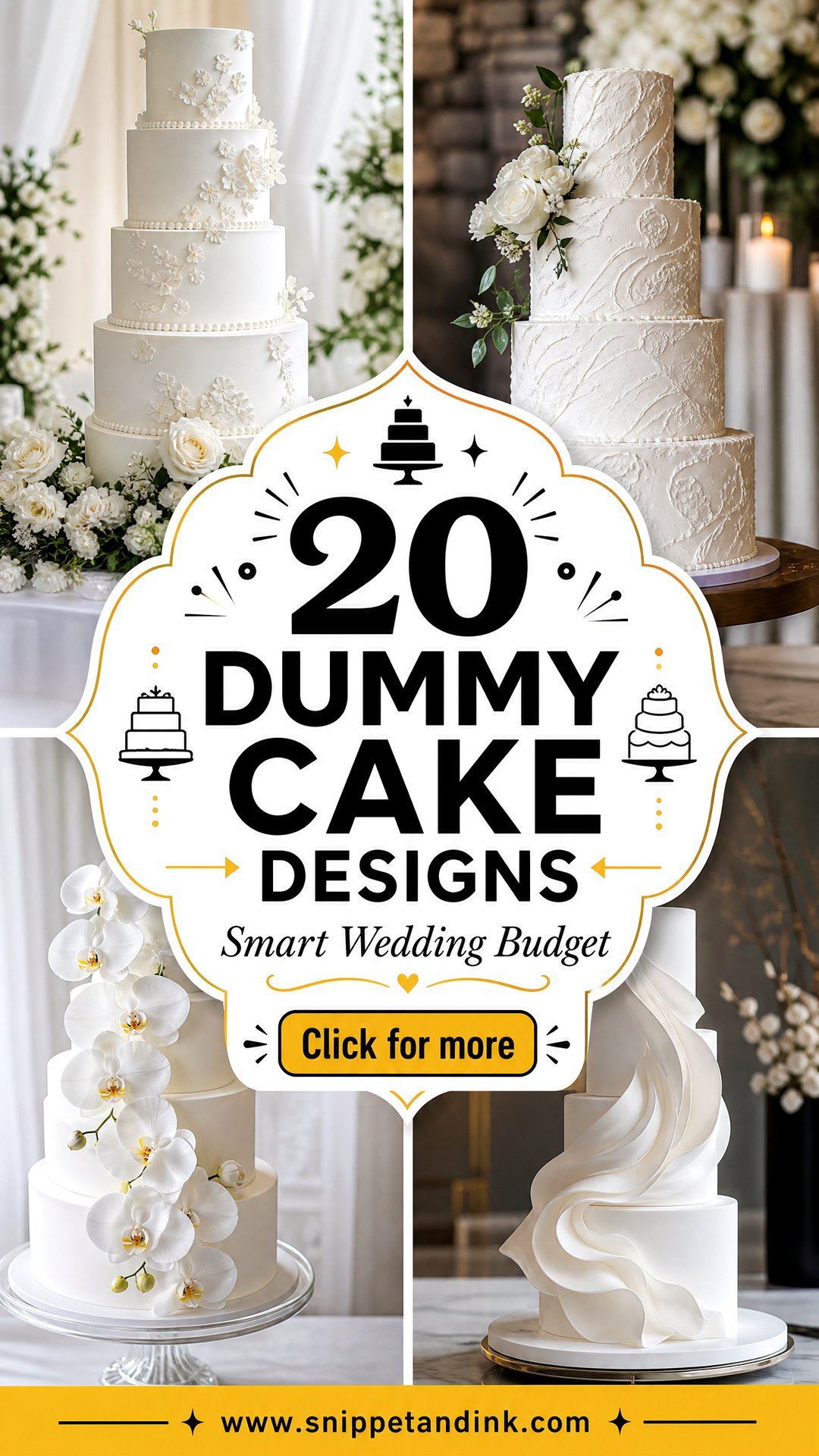 20 Dummy Cake Designs for Wedding Style on a Smart Budget - 20 Dummy Cake Designs for Wedding Style on a Smart Budget