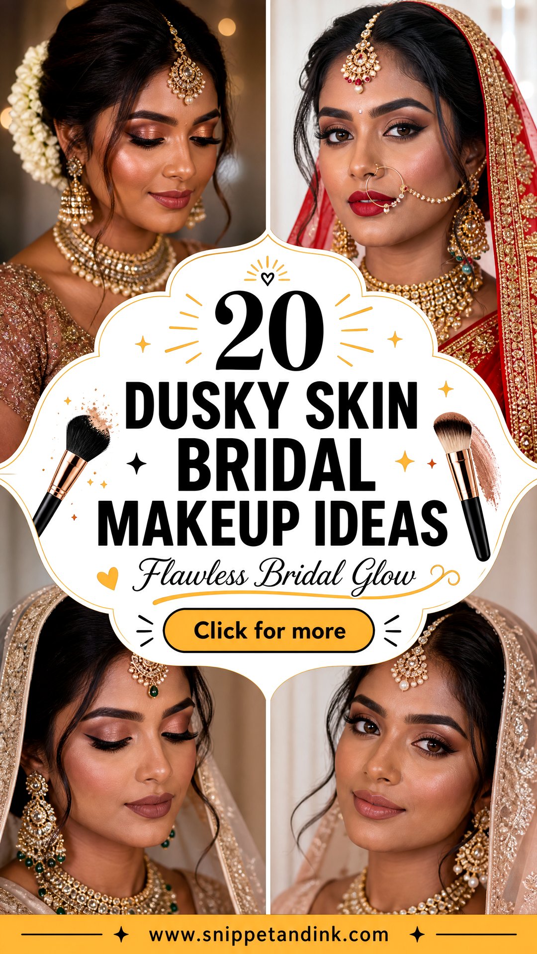 20 Dusky Skin Bridal Makeup Ideas for a Flawless Glow - 20 Dusky Skin Bridal Makeup Ideas for a Flawless Glow