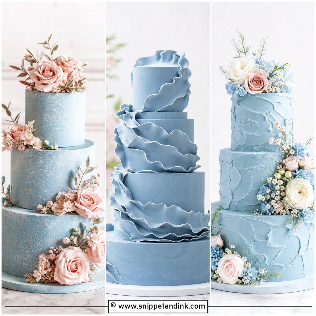 20 Dusty Blue Wedding Cake Ideas for Romantic Receptions
