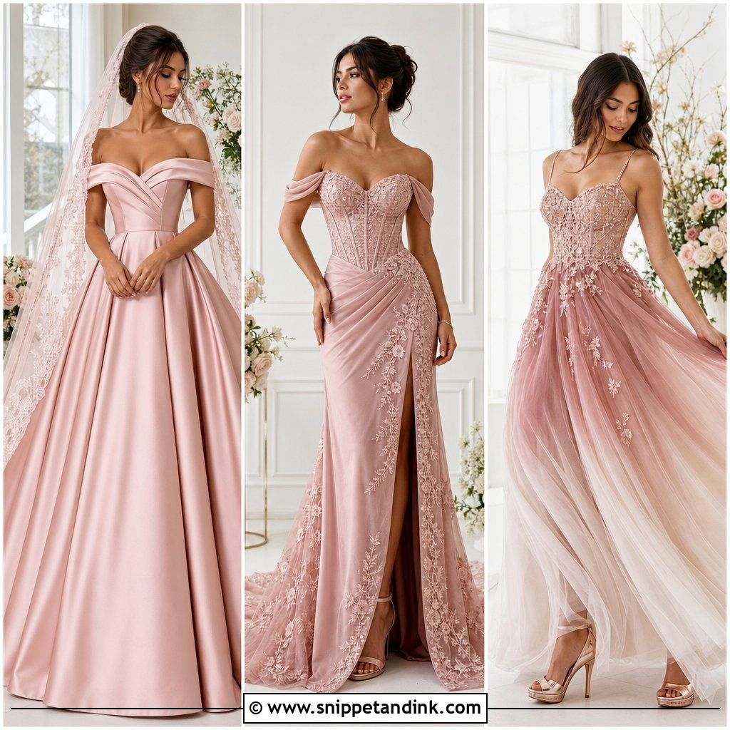 20 Dusty Rose Wedding Dress Ideas for Romantic Brides Today