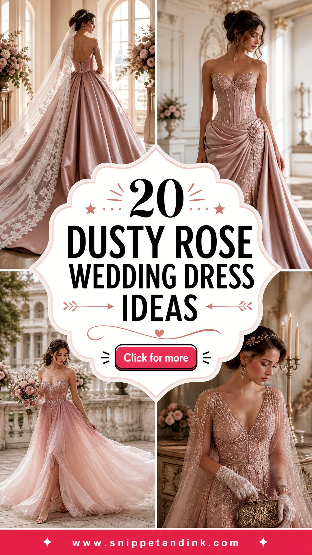 20 Dusty Rose Wedding Dress Ideas for Romantic Brides Today - 20 Dusty Rose Wedding Dress Ideas for Romantic Brides Today