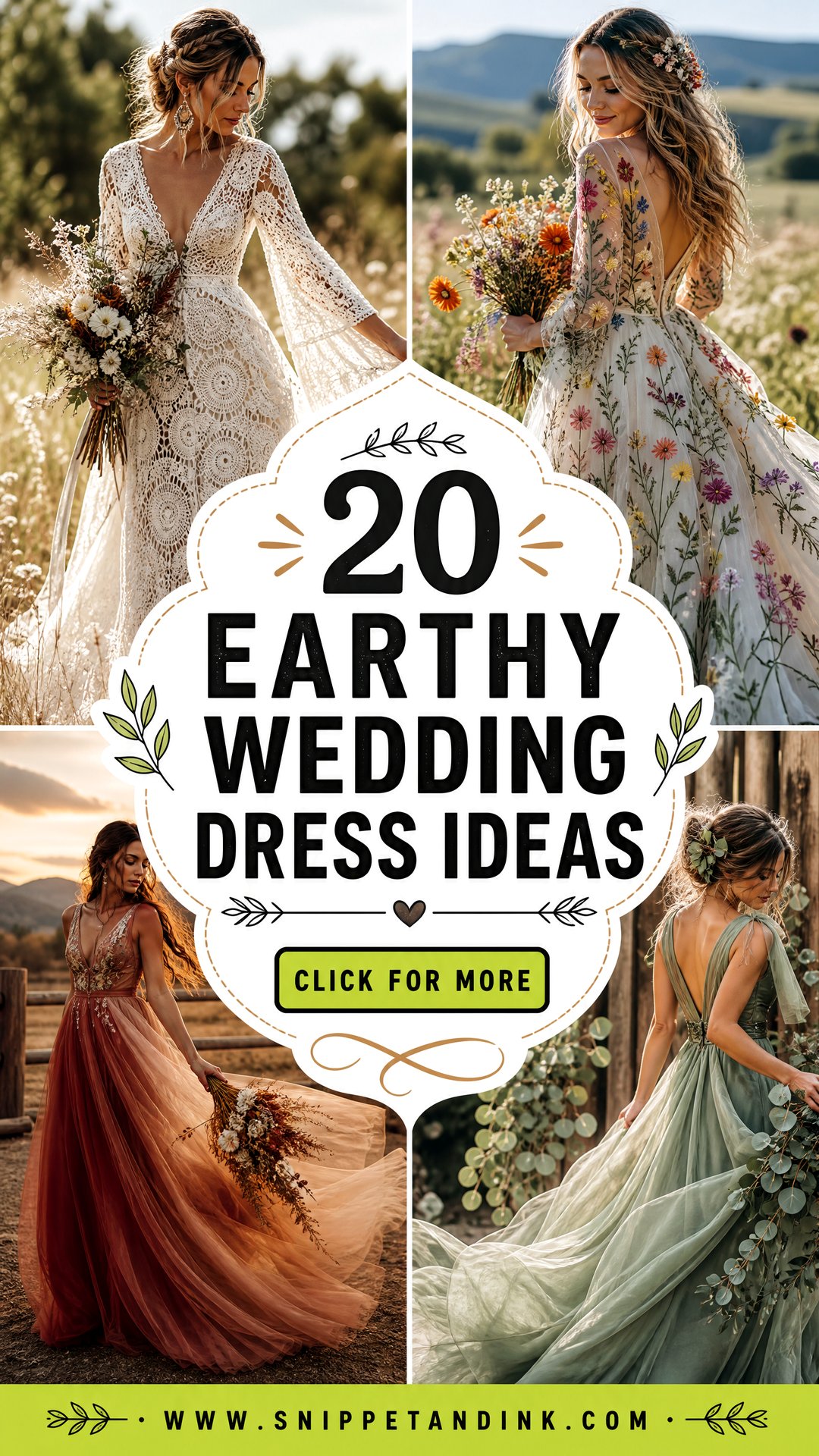 20 Earthy Wedding Dress Ideas for Naturally Chic Boho Brides - 20 Earthy Wedding Dress Ideas for Naturally Chic Boho Brides
