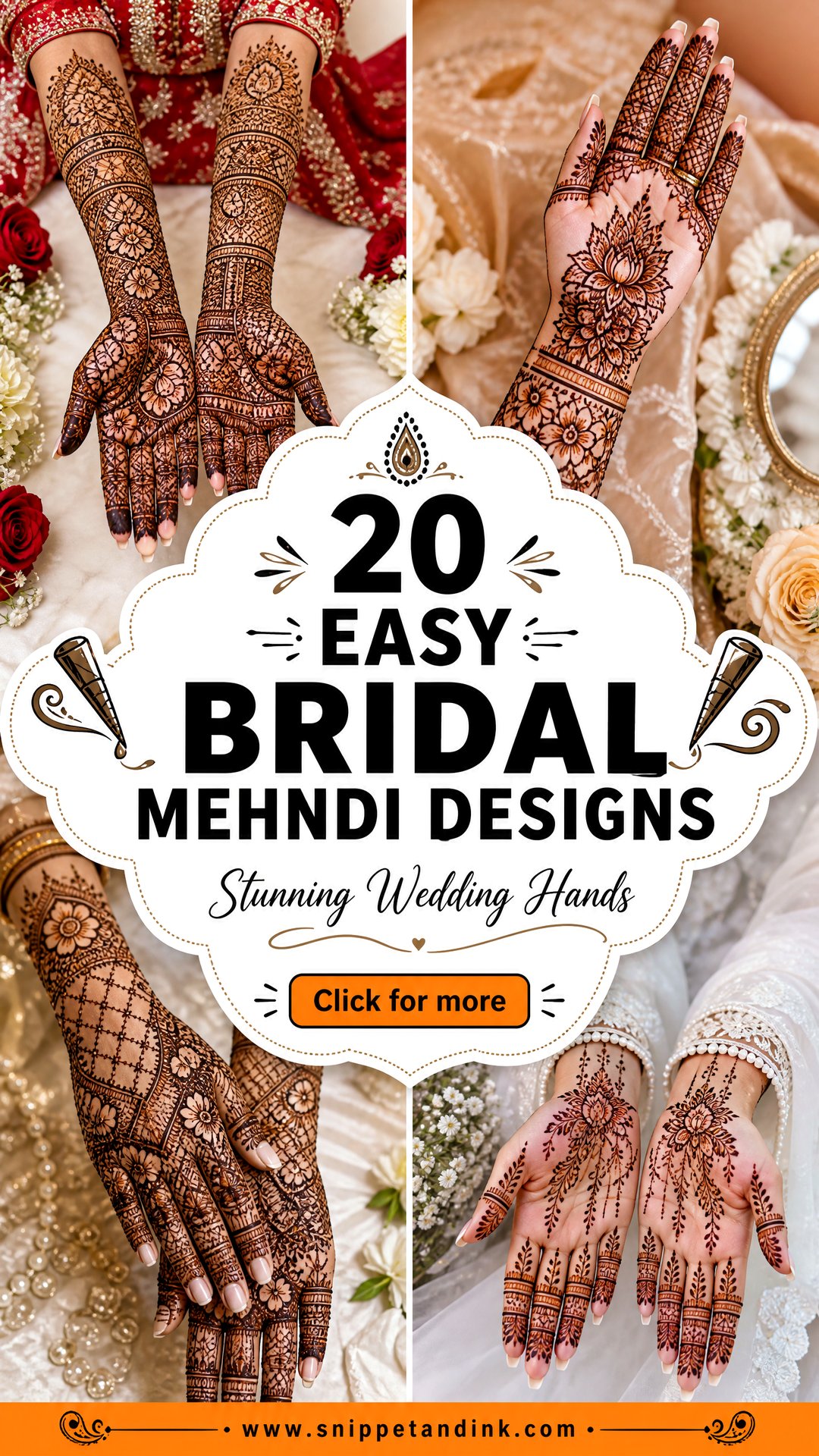 20 Easy Bridal Mehndi Designs for Stunning Wedding Hands - 20 Easy Bridal Mehndi Designs for Stunning Wedding Hands