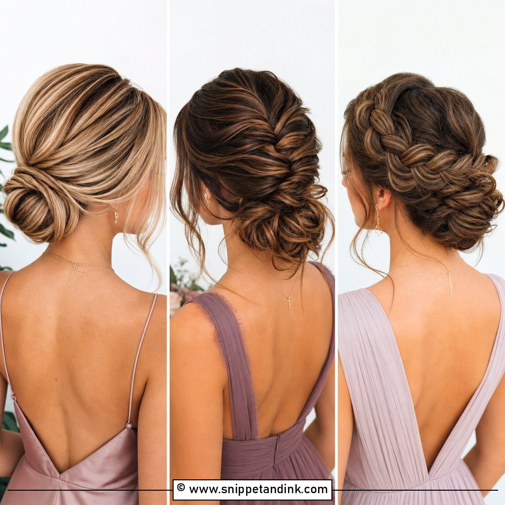 20 Easy Bridesmaid Updo Ideas for Elegant Wedding Hair