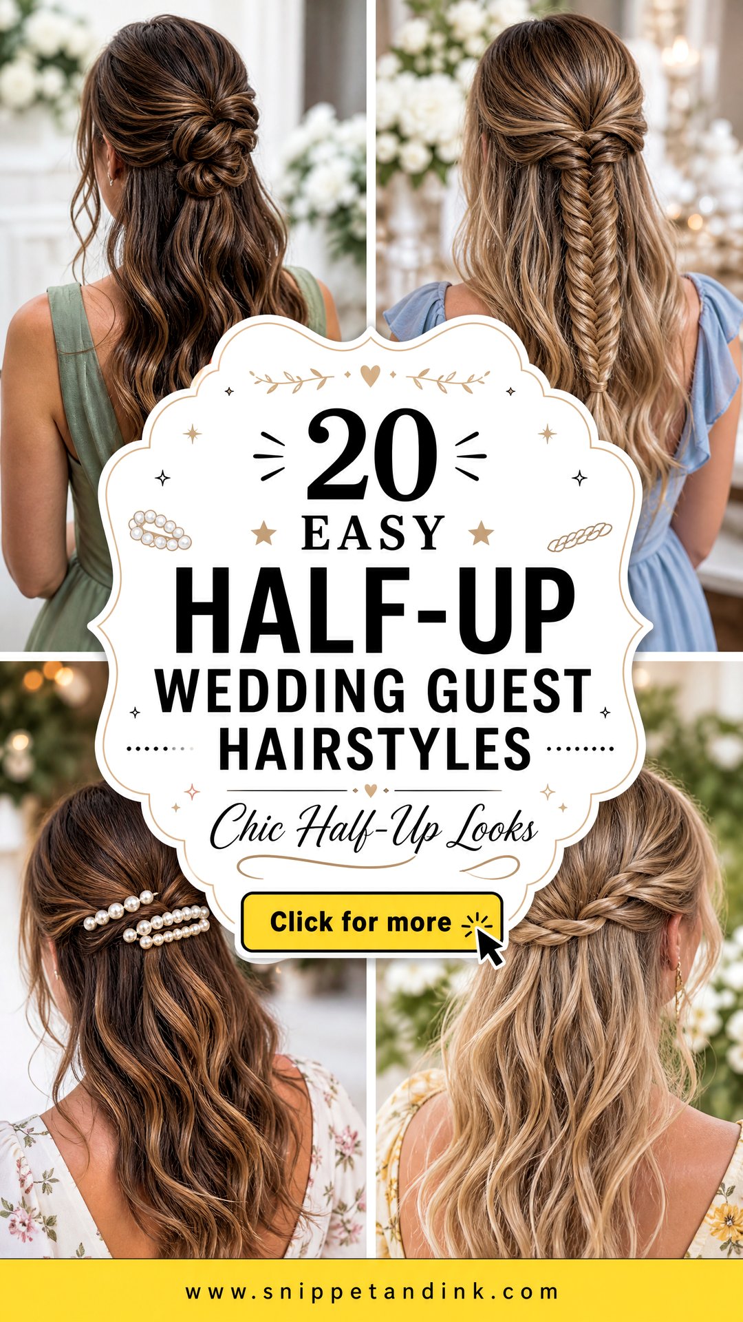 20 Easy Half-Up Wedding Guest Hairstyles for Chic Looks - 20 Easy Half-Up Wedding Guest Hairstyles for Chic Looks
