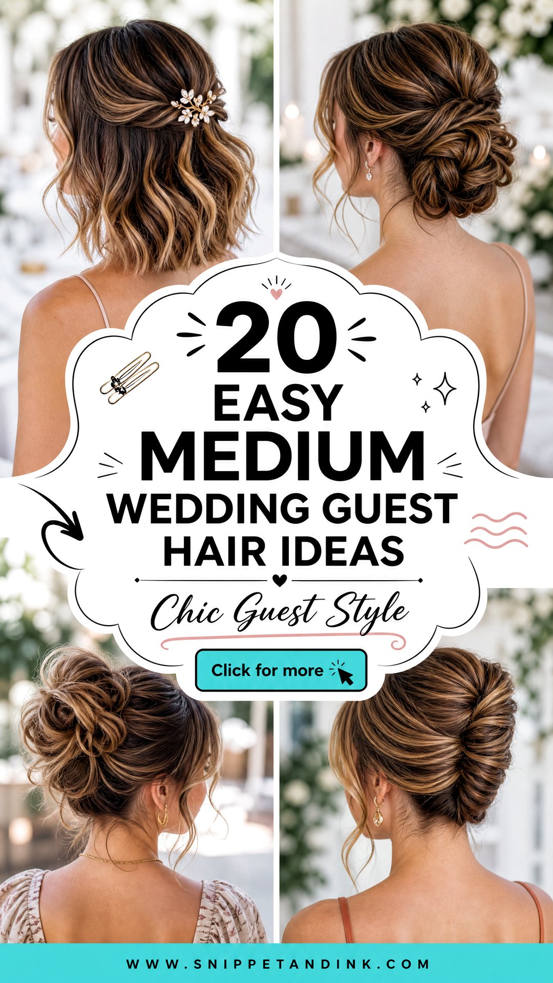 20 Easy Medium Wedding Guest Hair Ideas for Chic Style - 20 Easy Medium Wedding Guest Hair Ideas for Chic Style